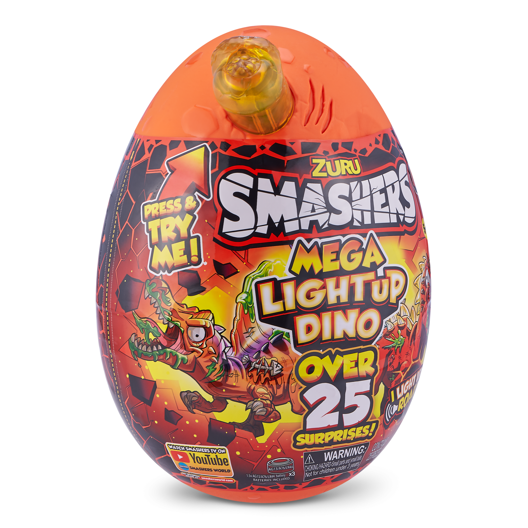 Игрушка ZURU Smashers Mini Egg Динозавр со свет. эффектами в асс. Игрушка ZURU Smashers Mini Egg Динозавр со свет. эффектами в асс.