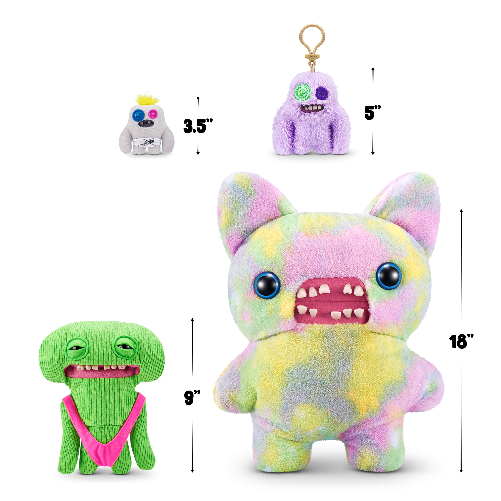 Плюшевая игрушка Zuru Fuggler Smiley O Riley - green