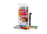 Набор фломастеров-хамелеонов «Blendy pens» (4 шт.) c раскрасками, трафаретами и аэрографом