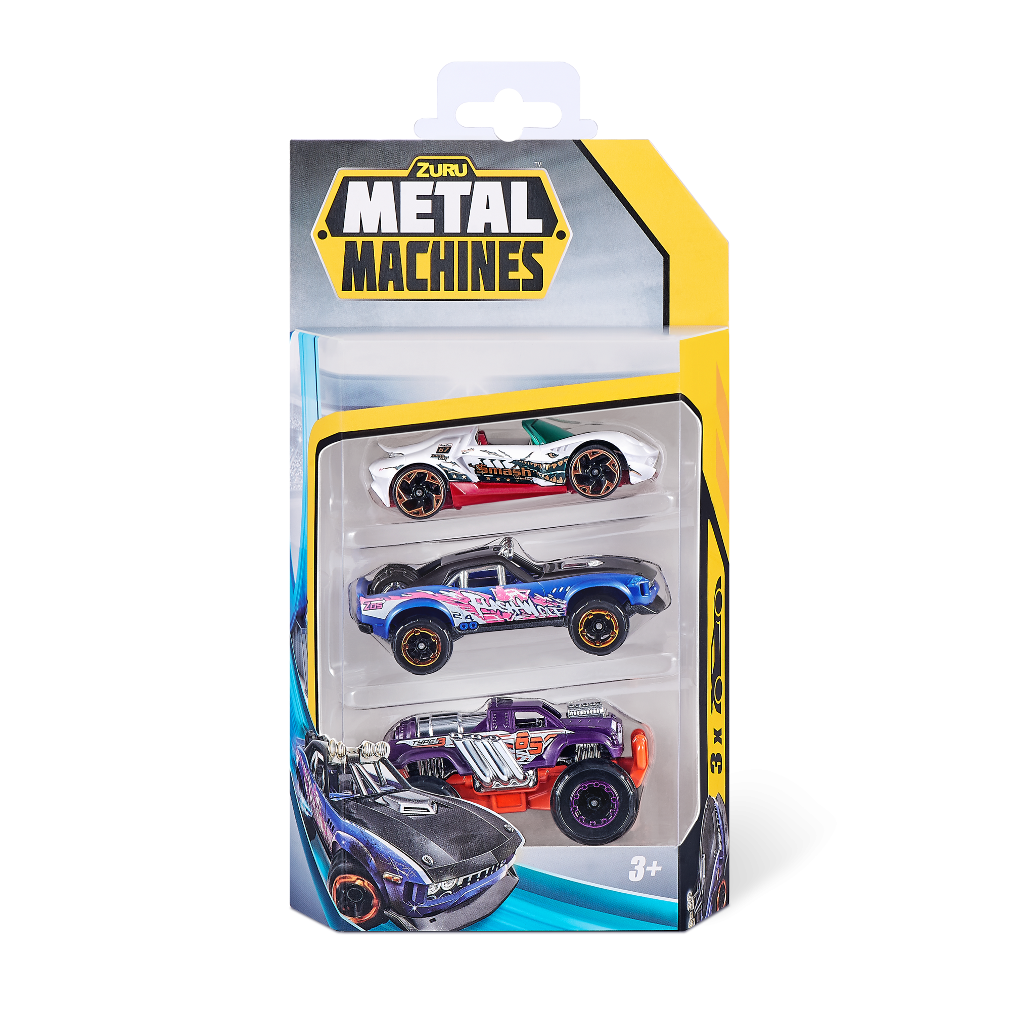 Набор машинок ZURU Metal Machines в асс., 3шт.