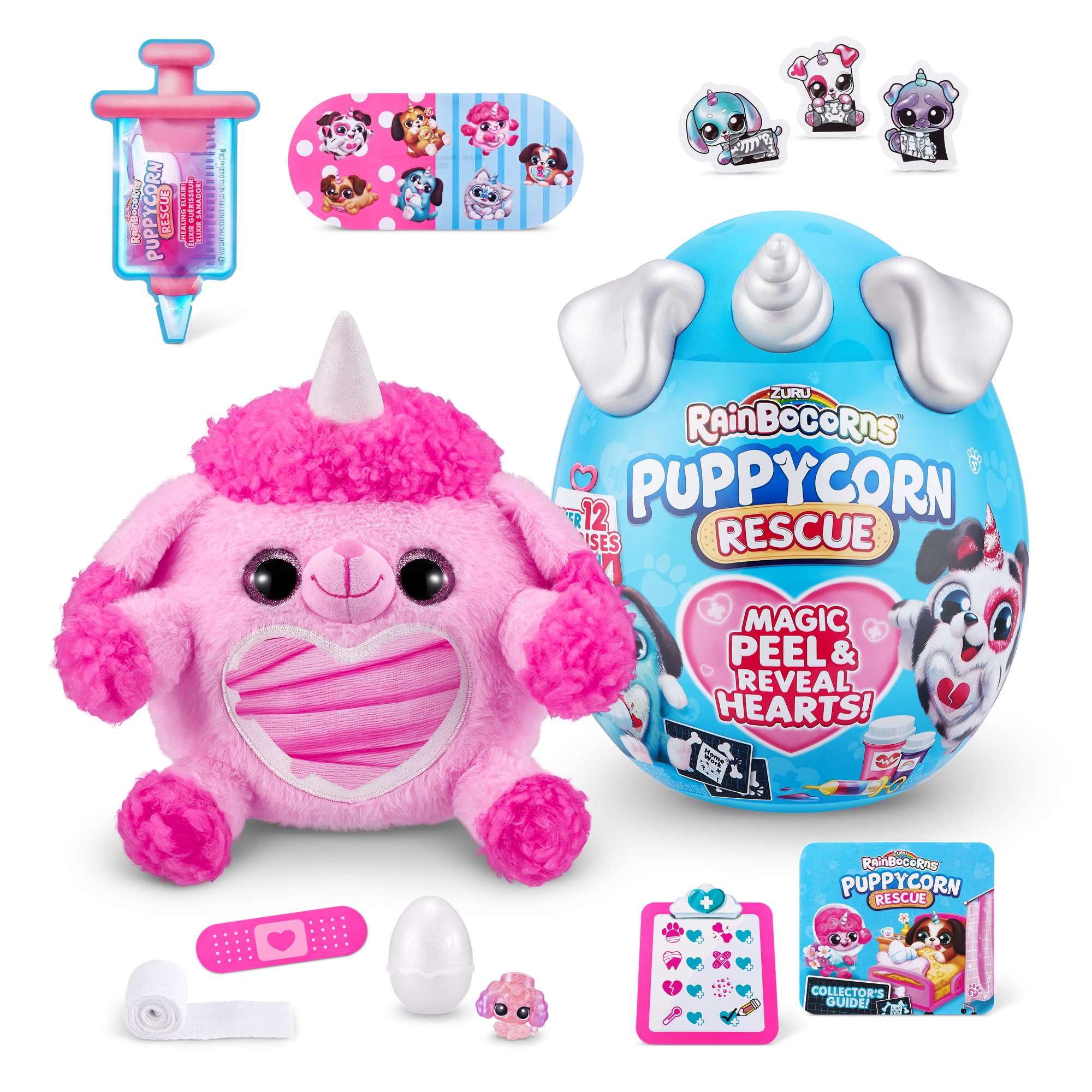 ZURU Rainbocorns Sequin Puppycorn Rescue S5 с акс., игрушка-сюрприз