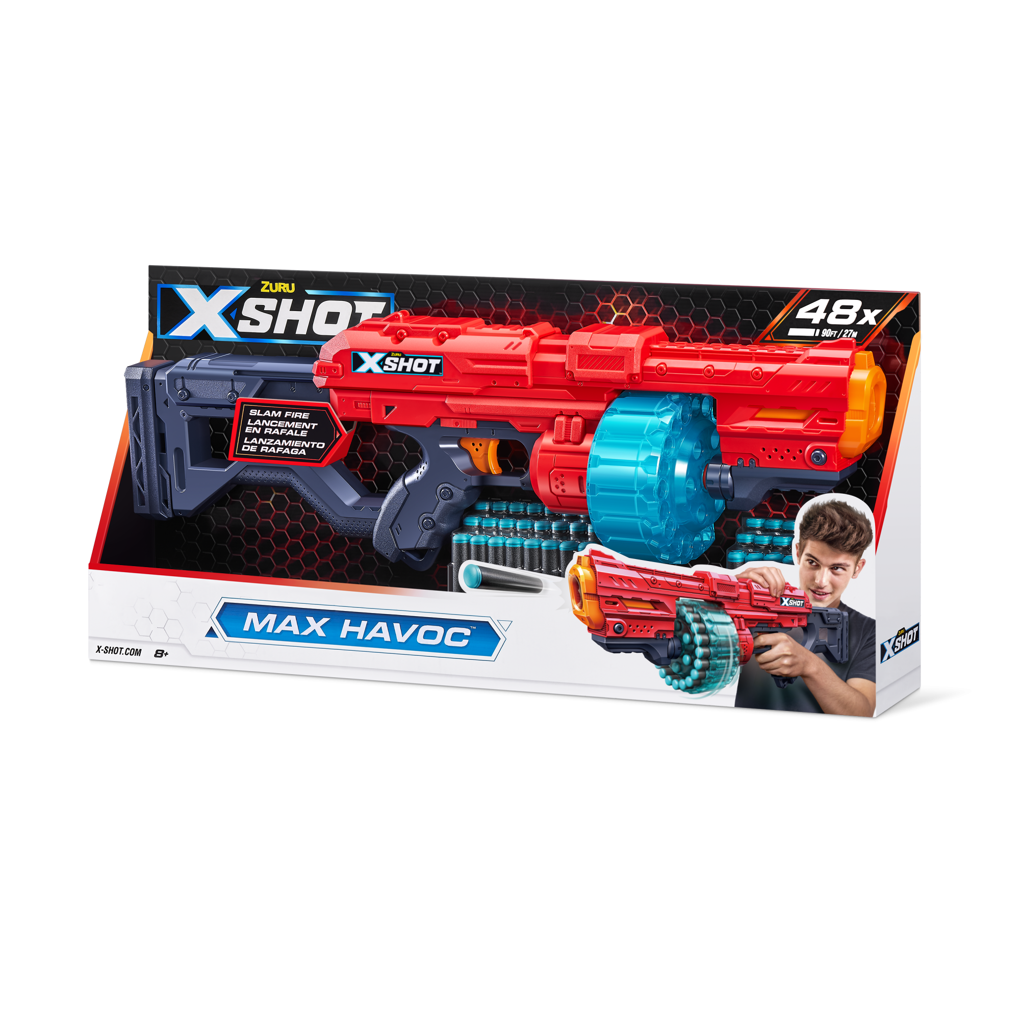 Игровой набор ZURU X-Shot EXCEL Макс Хэйвок (бластер, 48 снарядов)