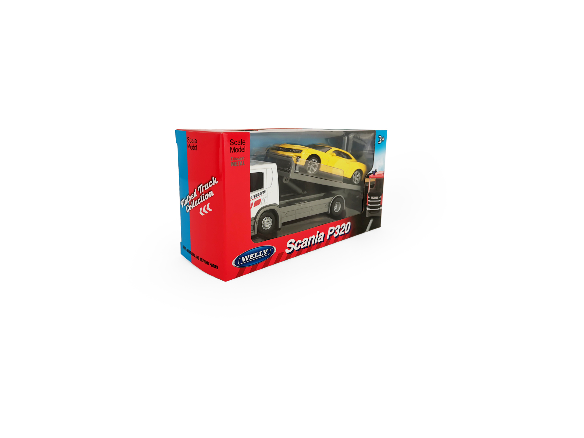 Набор WELLY, Грузовик Scania (1:57), Chevrolet Camaro ZL1 (1:43)