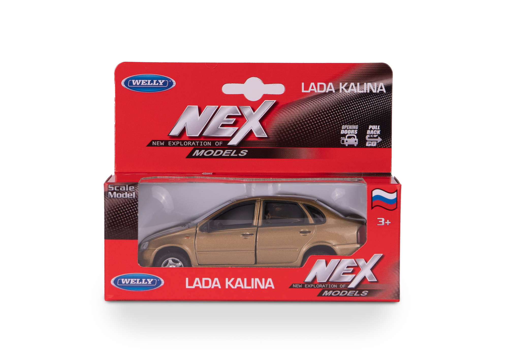 Машинка WELLY 1:38 LADA Kalina, пруж. мех., цвет в асс.