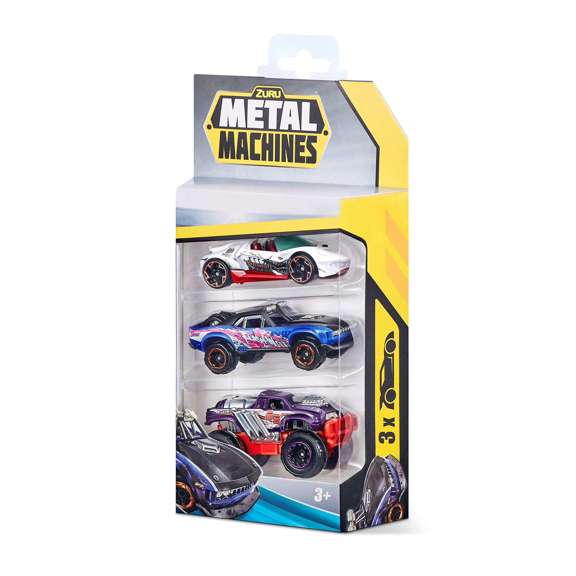 Набор машинок ZURU Metal Machines в асс., 3шт.