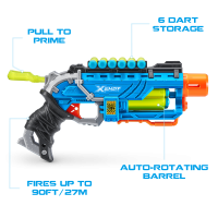 Игровой набор ZURU X-Shot DINO ATTACK Дино Страйкер (бластер, 4 мишени, 16 снарядов)