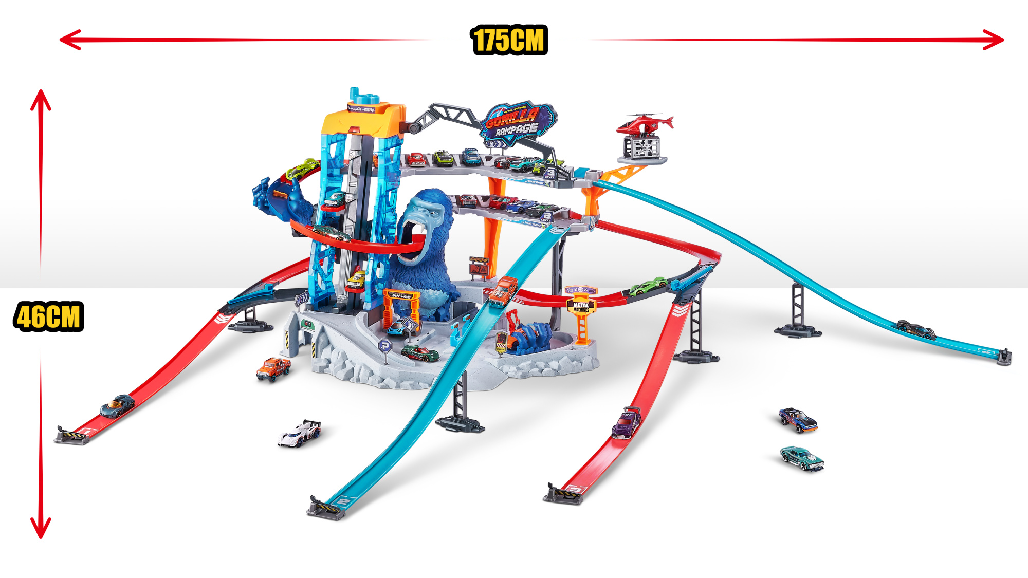 Набор ZURU Metal Machines, трек "Атака гориллы" с машинкой S1, средний