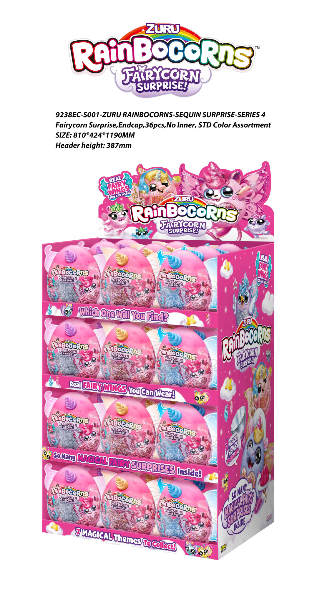 Игровой набор-сюрприз ZURU Rainbocorns Sequin Fairycorn S4 с акс. в асс. Игровой набор-сюрприз ZURU Rainbocorns Sequin Fairycorn S4 с акс. в асс.