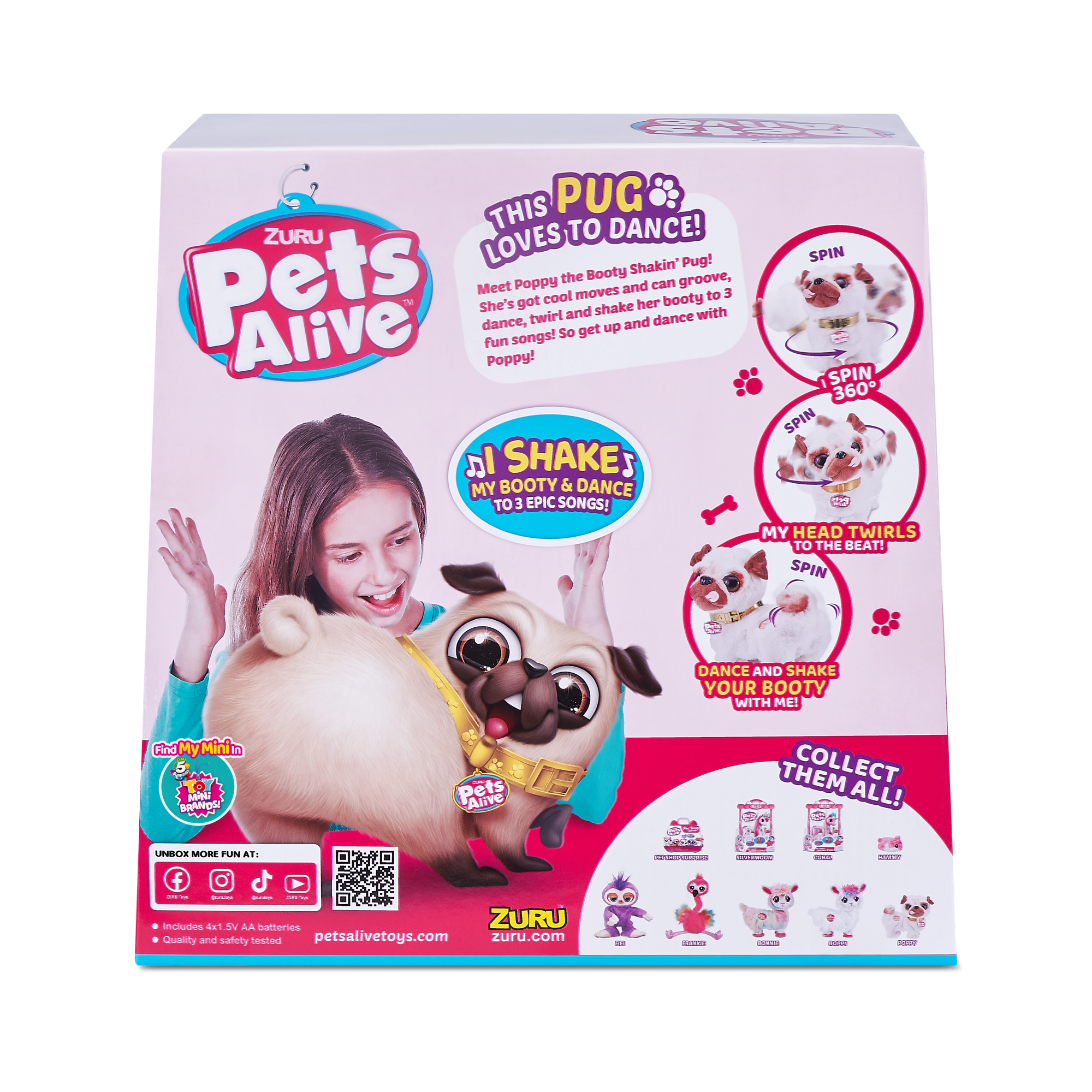 Игрушка ZURU Pets Alive Танцующий Мопс