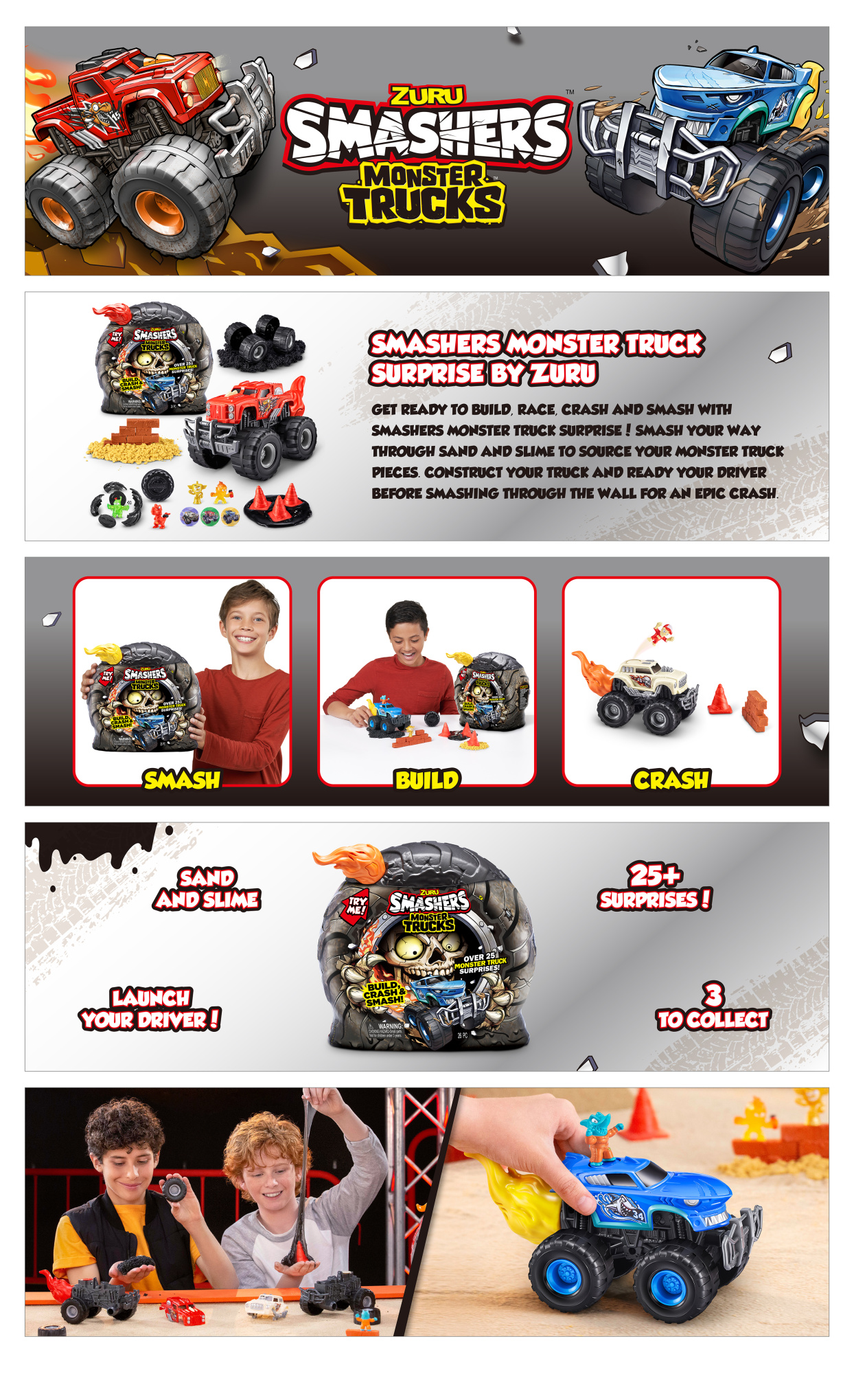 Игрушка Zuru Smashers: "Monster Truck, в ассортименте