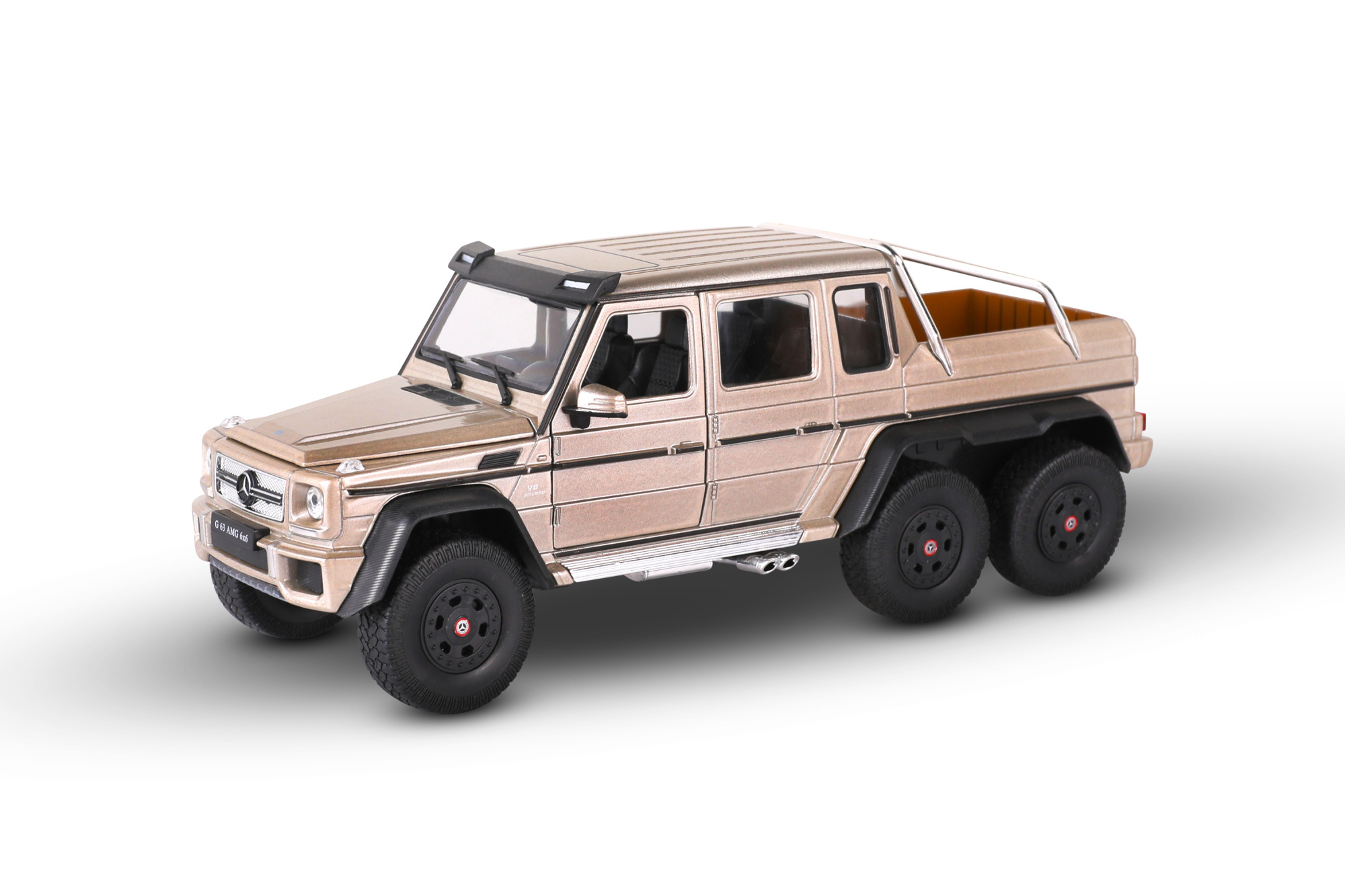 Машинка WELLY 1:24 Mercedeces-Benz G63 AMG 6X6, золотой
