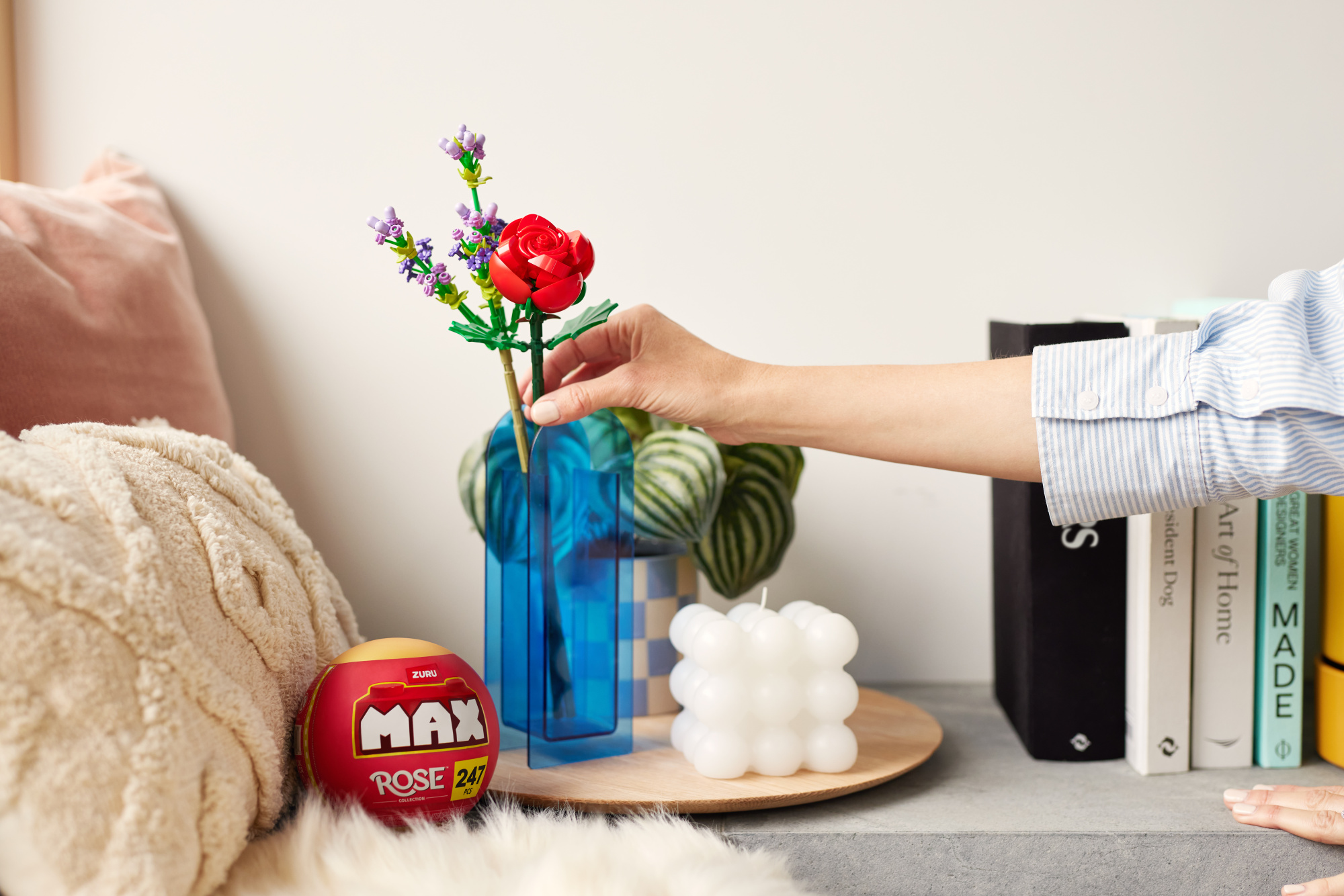 Игровой набор конструктор ZURU MAX Premium Rose Building Bricks Collection (до 247 деталей)