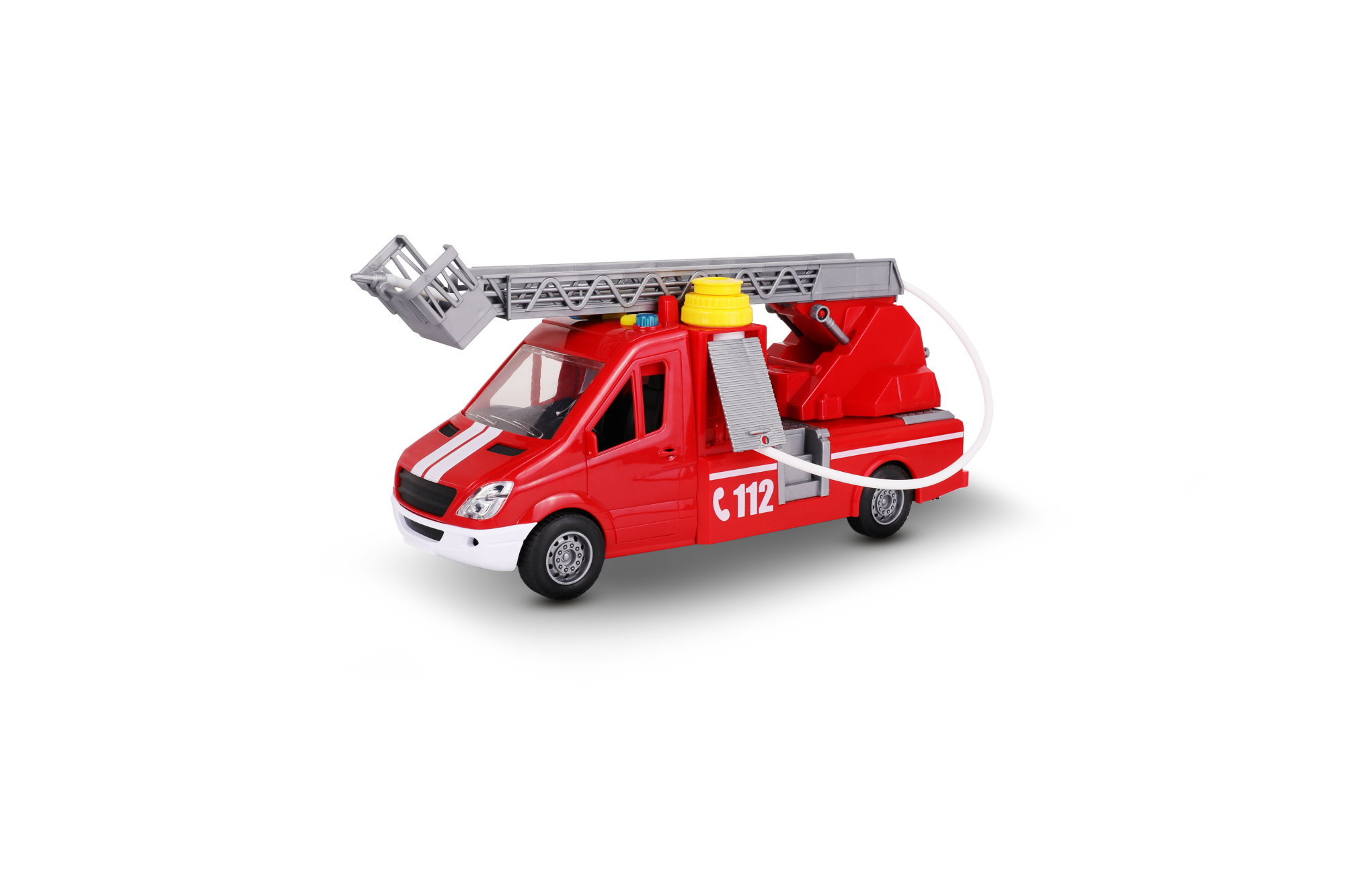 Игрушка-пожарная машина KID ROCKS, масштаб 1:16,со звуком и светом, инерц. механизм