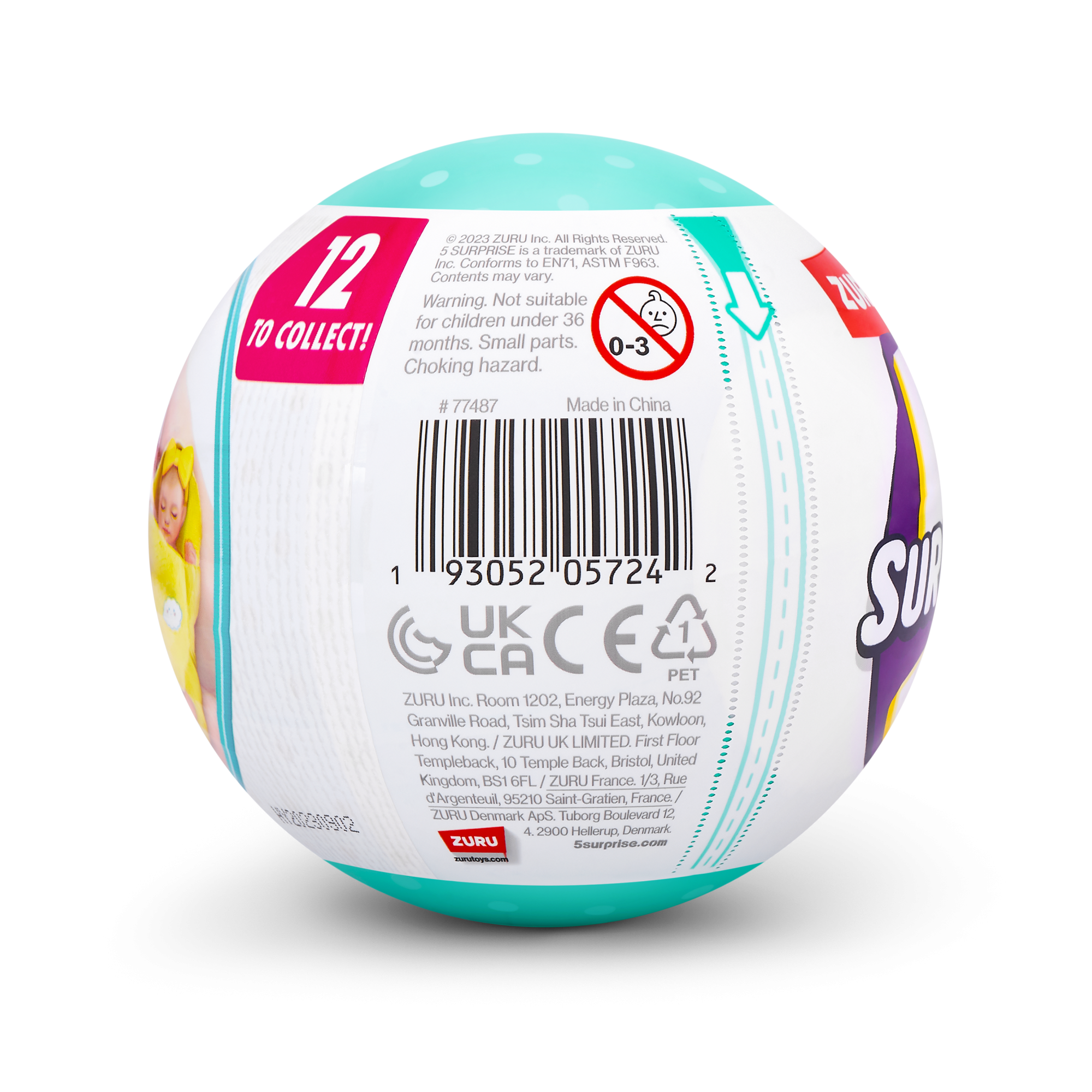 Капсула-сюрприз ZURU 5 Surprise "Мой малыш" S1 с акс. в асс., дисплей-бокс 13шт.