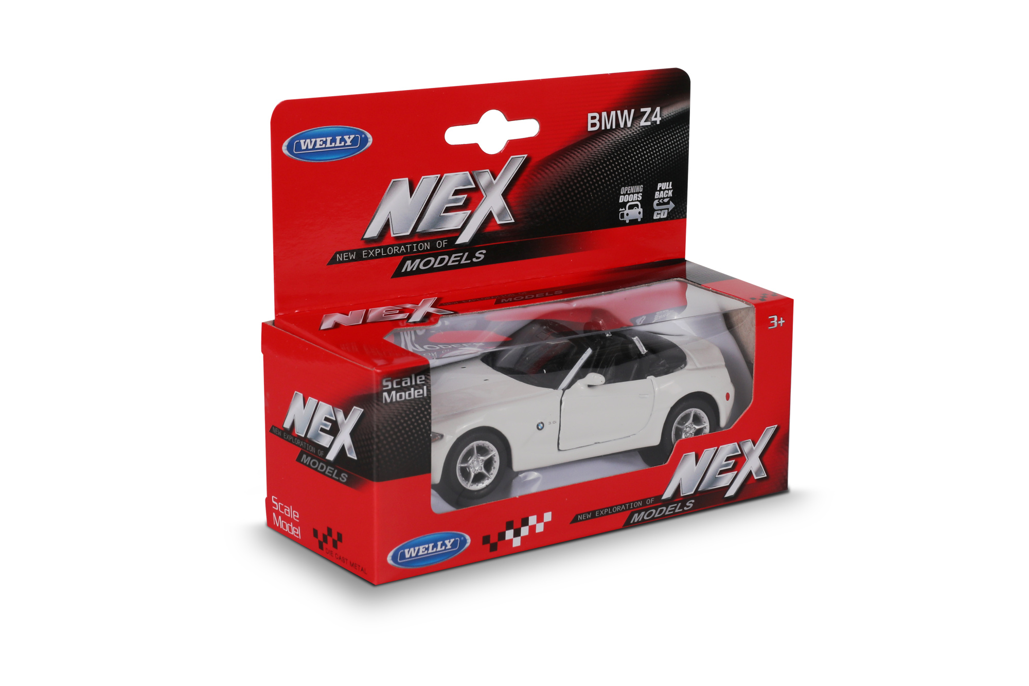 Машинка WELLY 1:38 BMW Z4 Convertible, пруж. мех., цвет в асс.