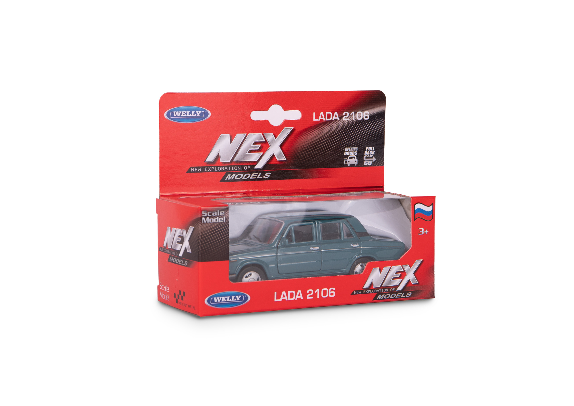 Машинка WELLY 1:38 ВАЗ-2106, пруж. мех., цвет в асс.