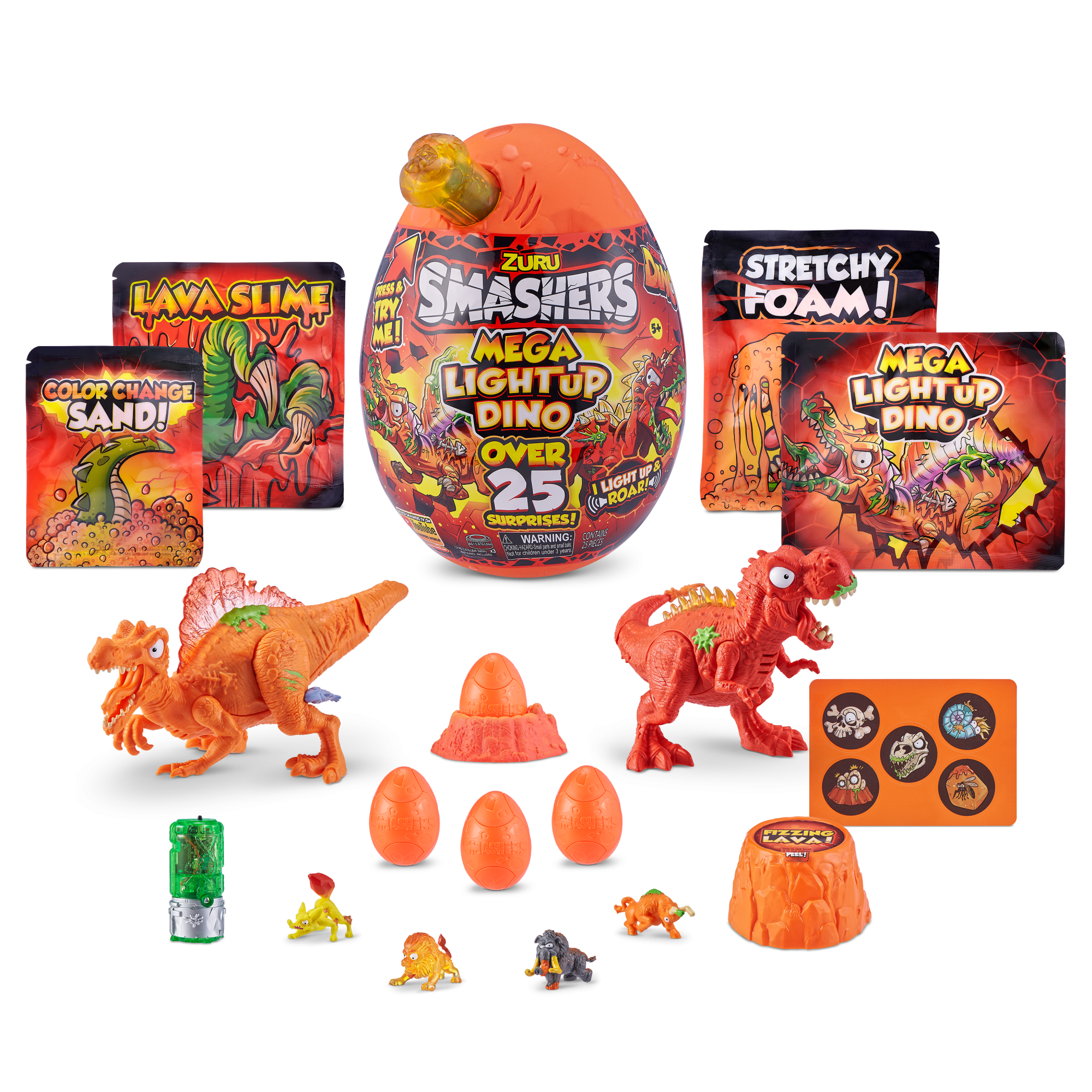 Игрушка ZURU Smashers Mini Egg Динозавр со свет. эффектами в асс. Игрушка ZURU Smashers Mini Egg Динозавр со свет. эффектами в асс.