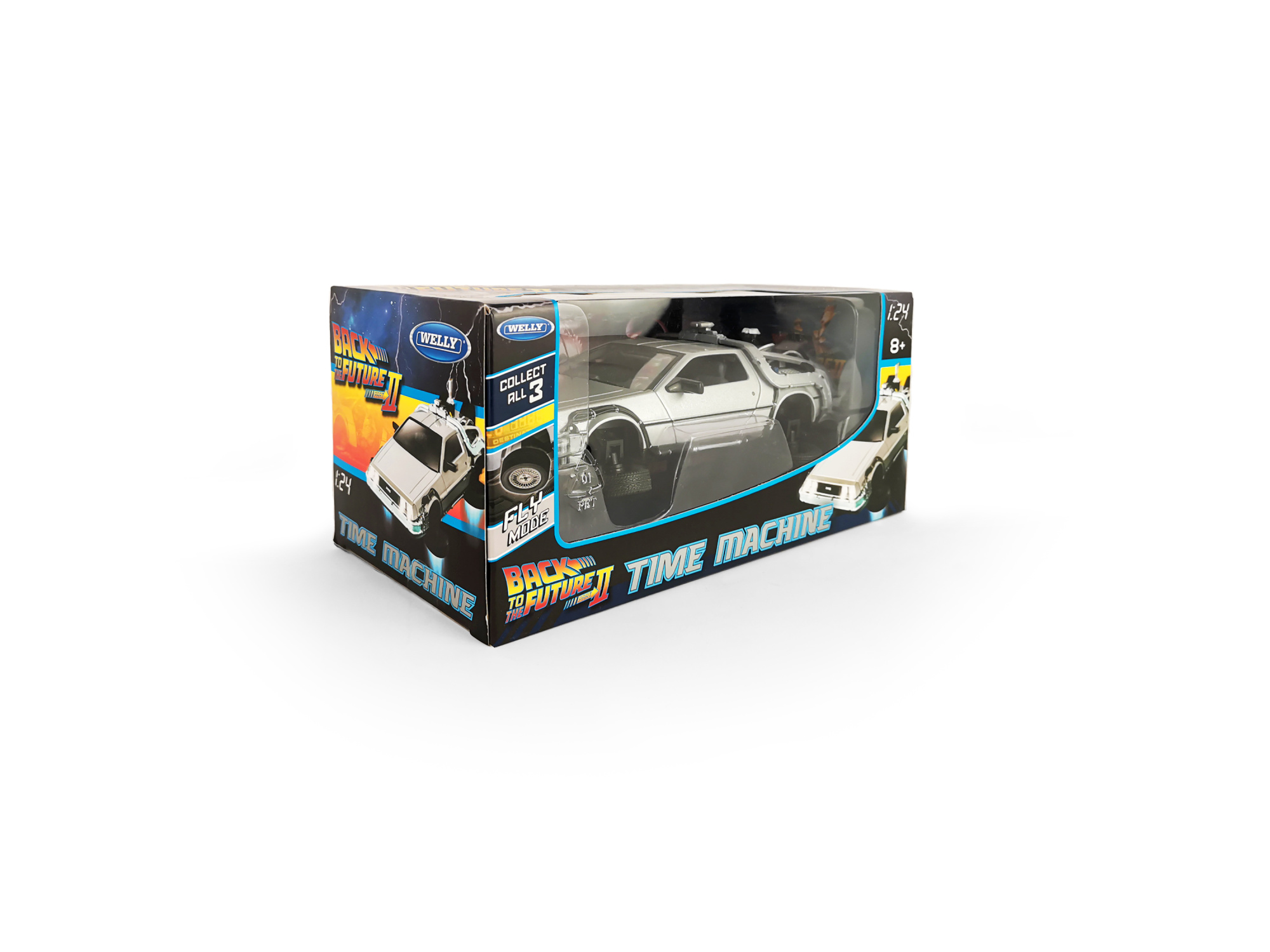 Машинка WELLY 1:24 DeLorean DMC-12 ("Назад в будущее"), серебристый