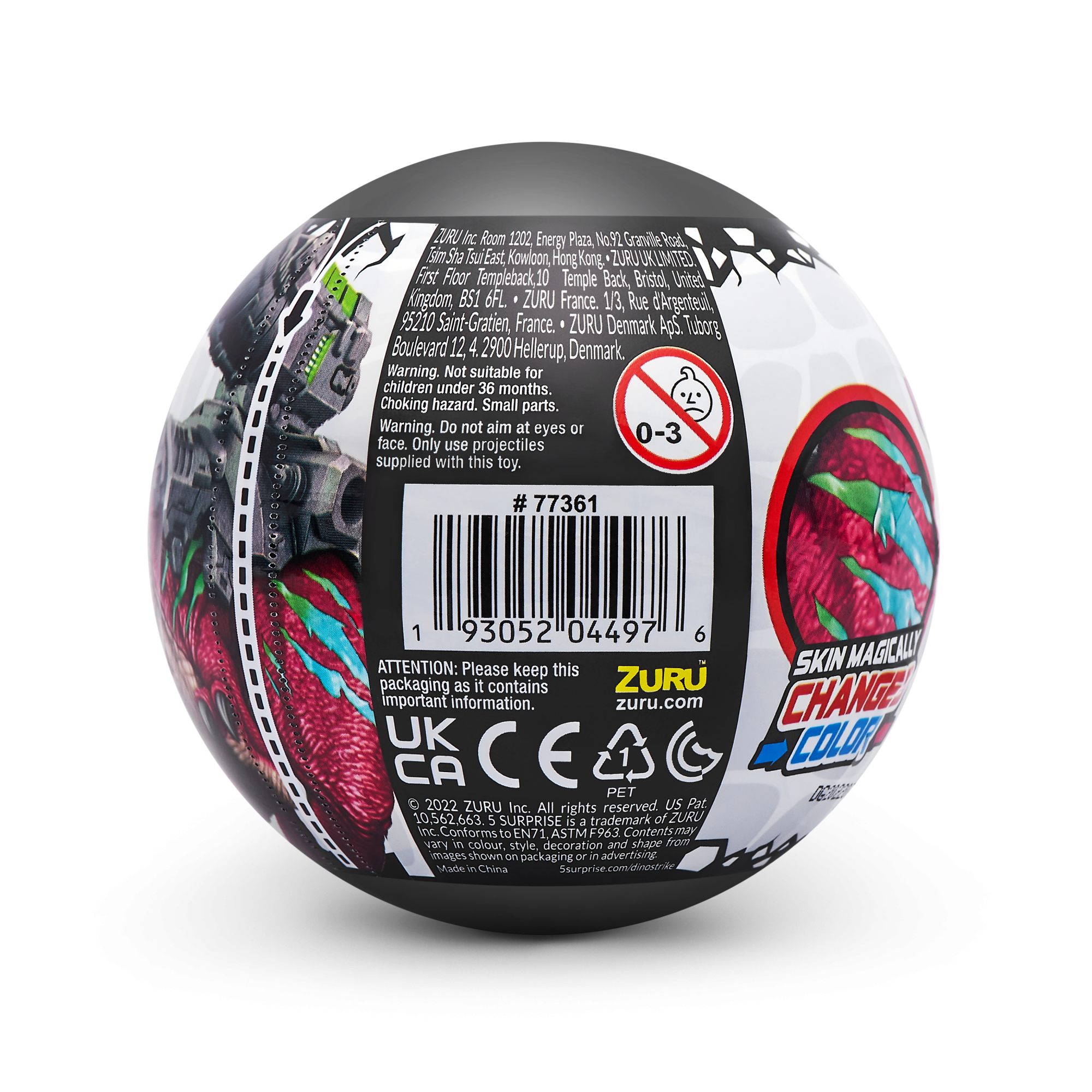 Капсула-сюрприз ZURU 5 Surprise "Дино-хамелеоны" S5 с акс. в асс., дисплей-бокс 12шт.