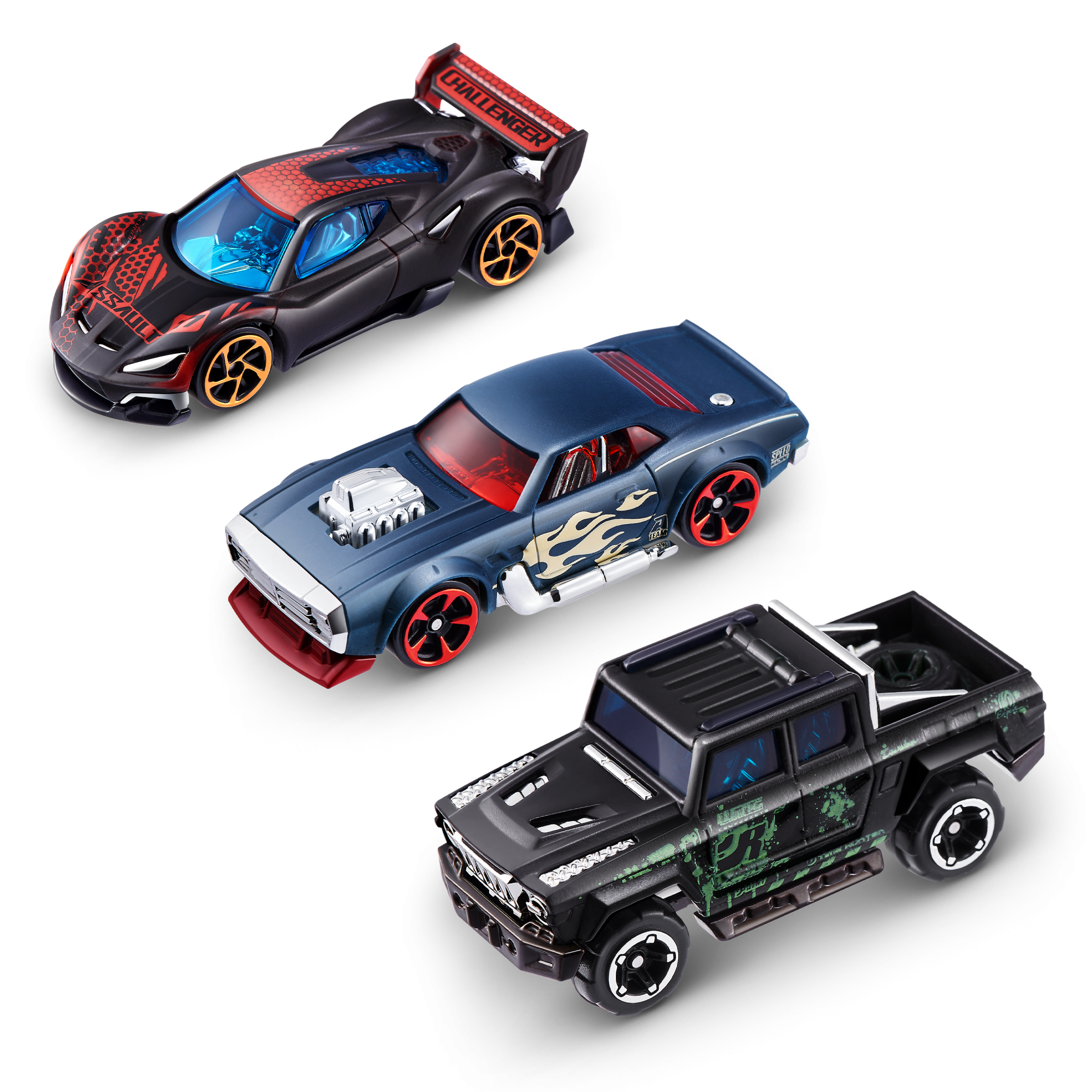 Набор машинок ZURU Metal Machines хамелеон в асс., 3шт.