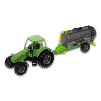 Трактор WELLY с цистерной, 16 см, инерц. мех., зеленый