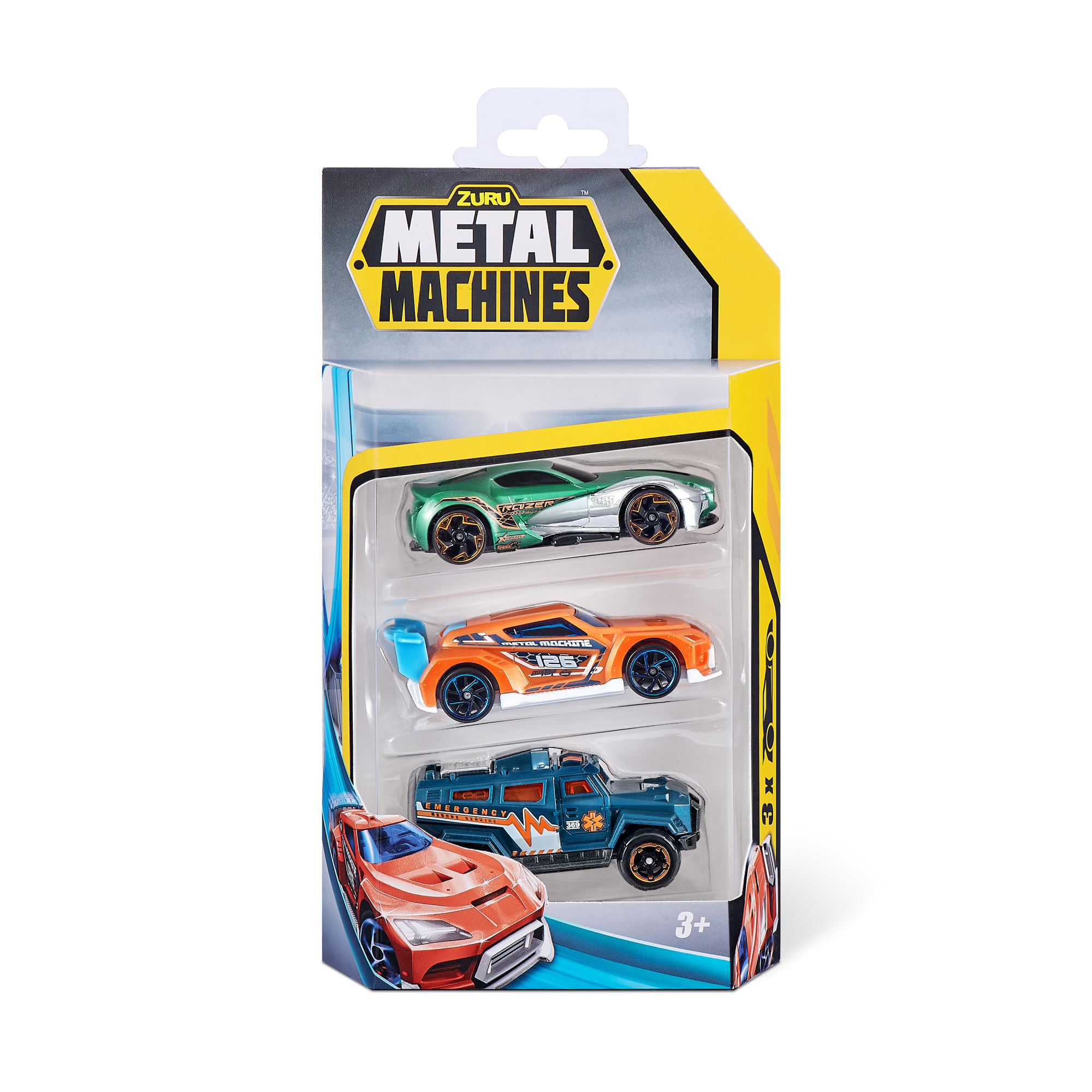 Набор машинок ZURU Metal Machines в асс., 3шт.