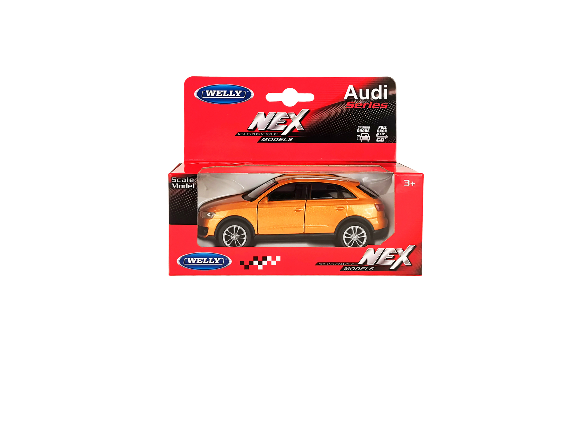 Машинка WELLY 1:38 Audi Q3, пруж. мех., цв. в асс.