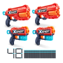 Игровой набор ZURU X-Shot EXCEL Комбо (бластеры 2х Кикбэк + 2х Рефлекс, 3 мишени, 48 снарядов)