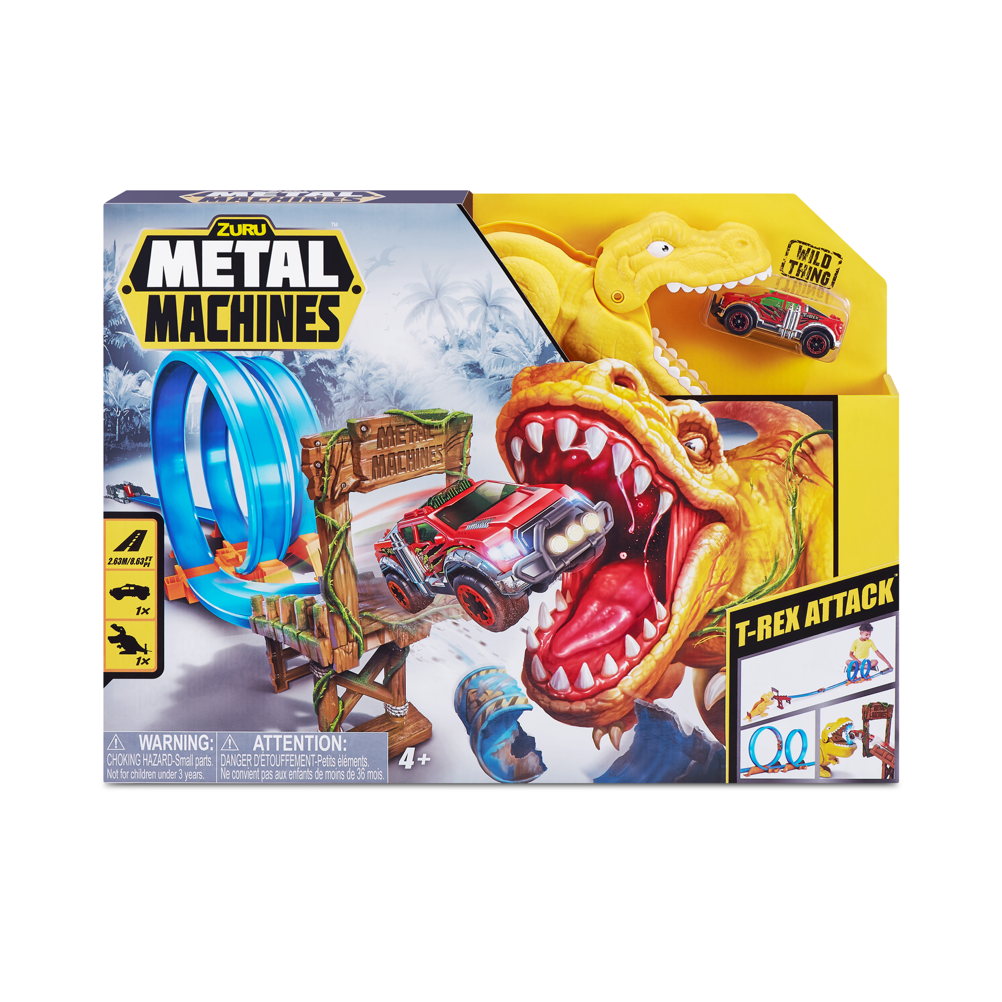 Набор ZURU Metal Machines, трек "Ти-рекс" с машинкой