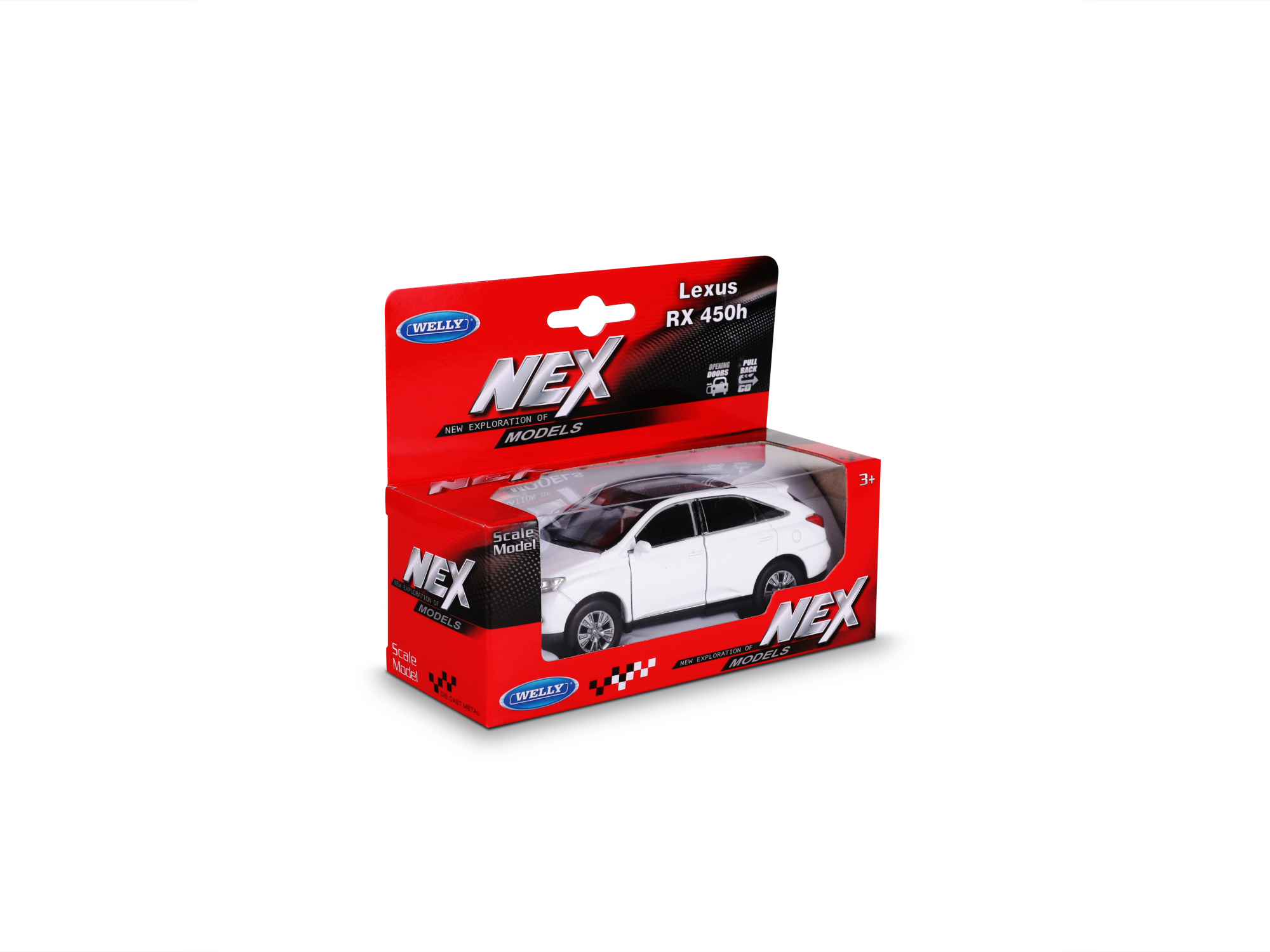 Машинка WELLY 1:38 Lexus RX 450h, пруж. мех., цвет в асс.