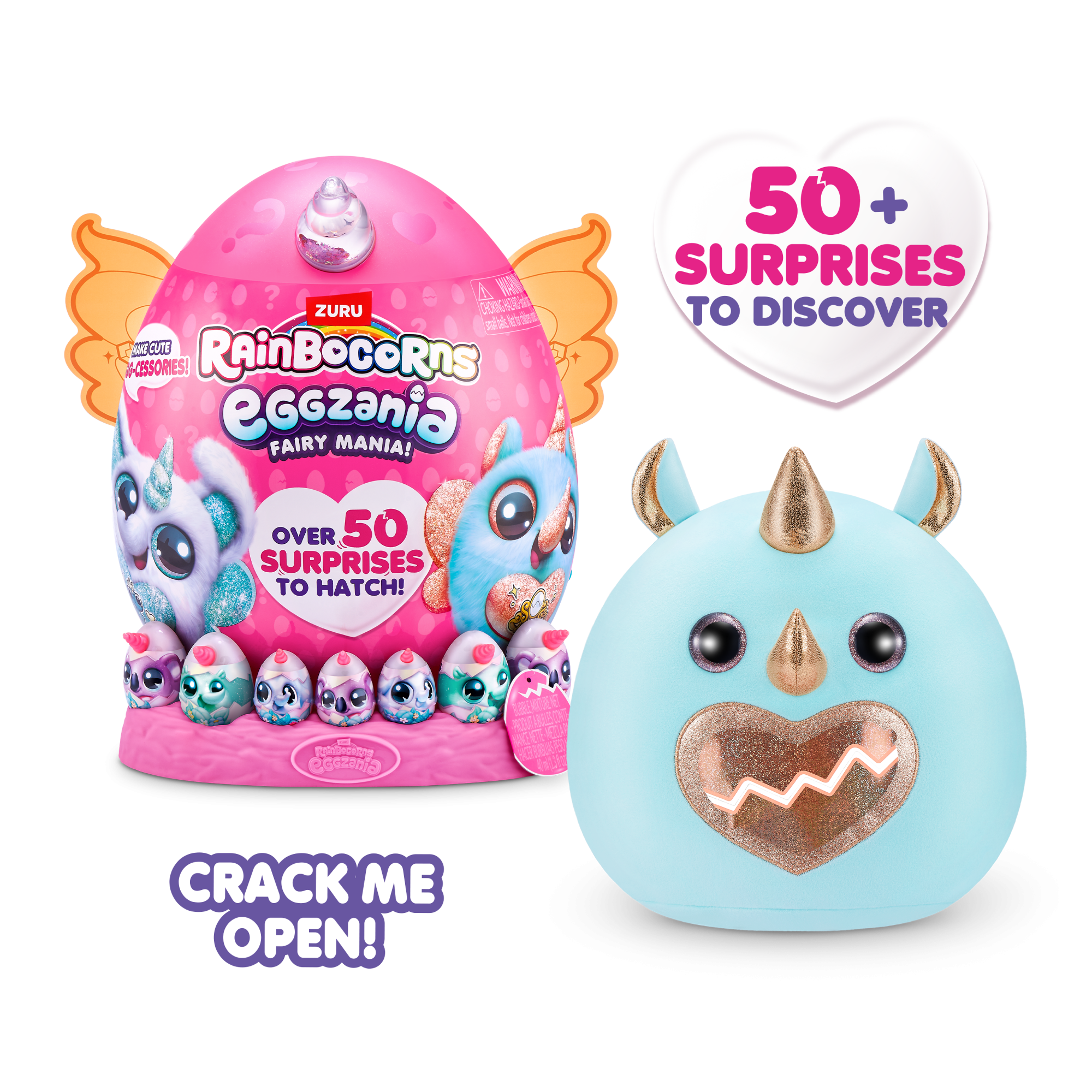 Игровой набор-сюрприз ZURU Rainbocorns Eggzania Fairy Mania S1 с акс. в асс., большой