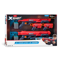 Игровой набор ZURU X-Shot EXCEL Комбо (бластеры 2х Хоукай + 2х Микро v2.0, 24 снаряда)