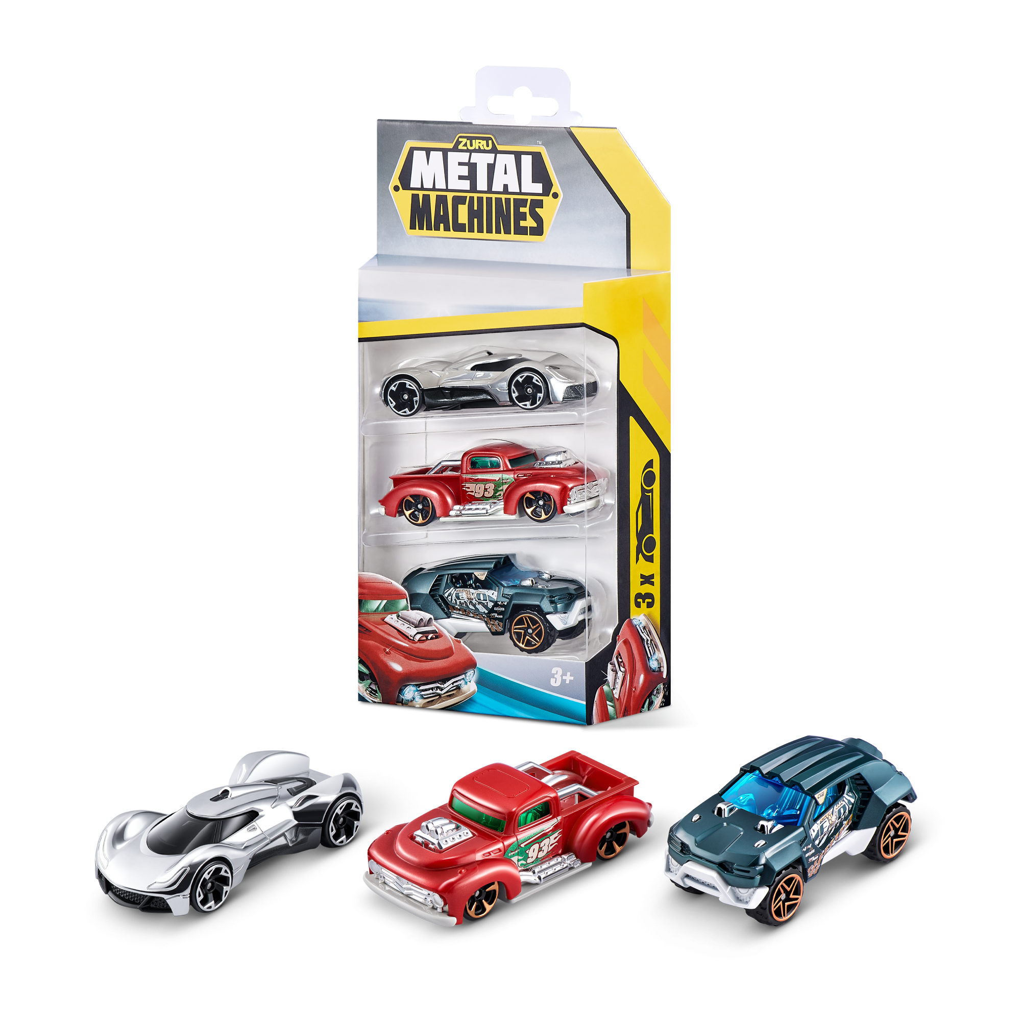Набор машинок ZURU Metal Machines в асс., 3шт.