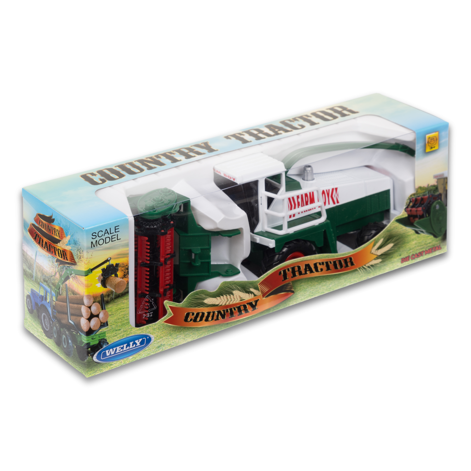 Комбайн WELLY с жаткой, 26 см, инерц. мех., зеленый