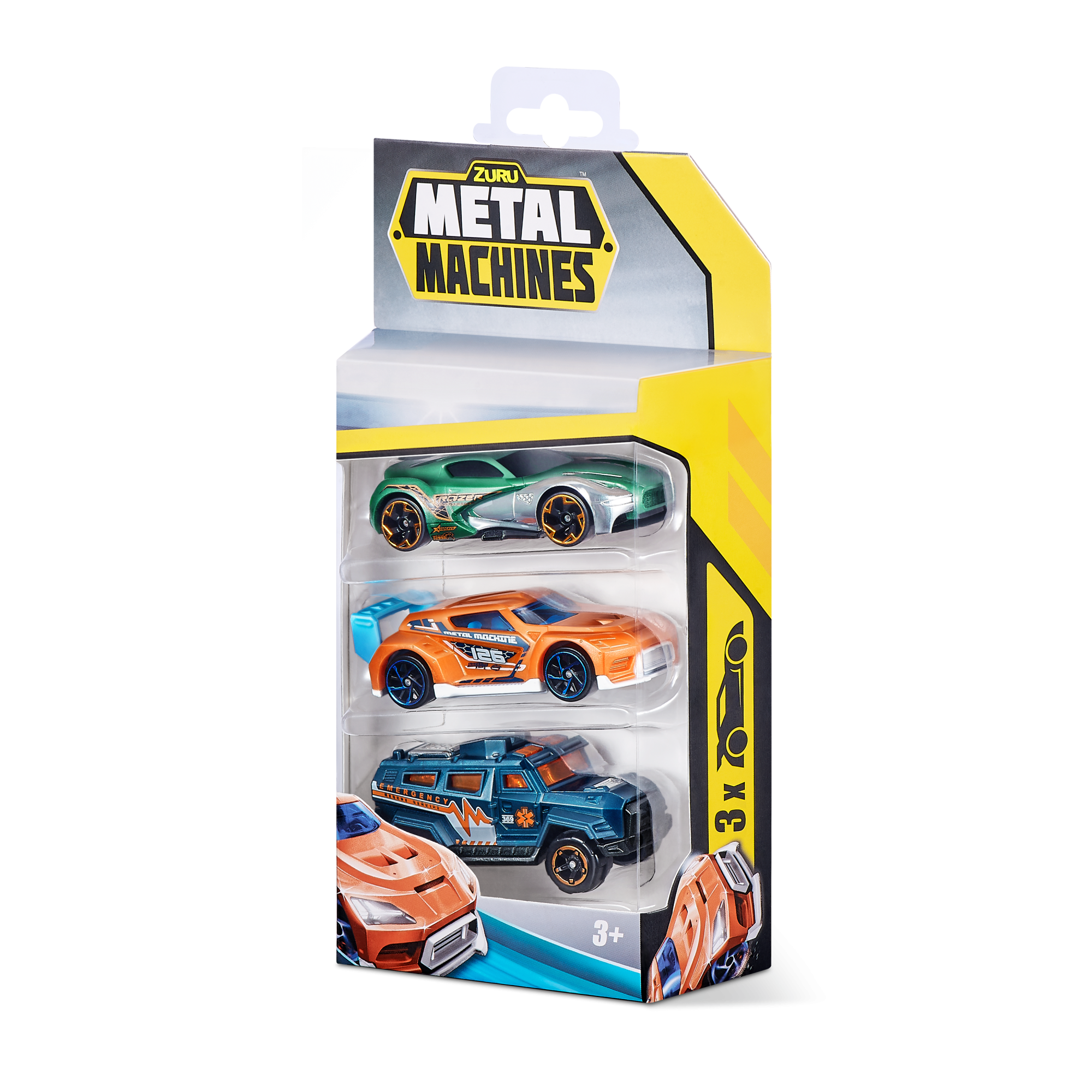 Набор машинок ZURU Metal Machines в асс., 3шт.