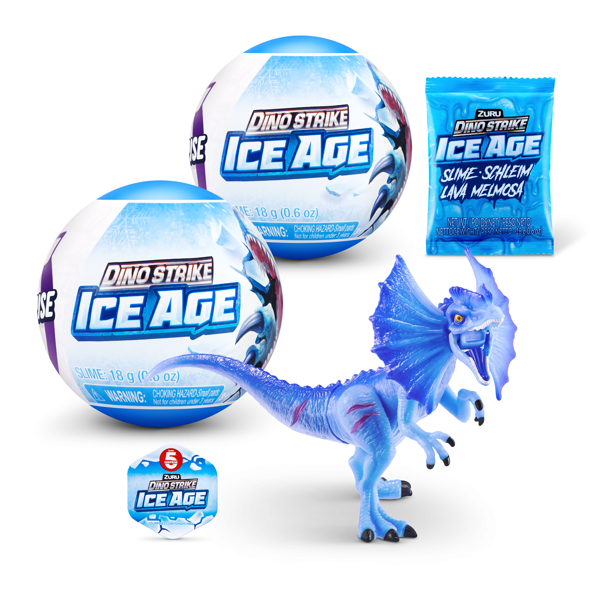 Капсула-сюрприз ZURU 5 Surprise "Дино-битвы" S6 с акс. в асс., дисплей-бокс 12шт.