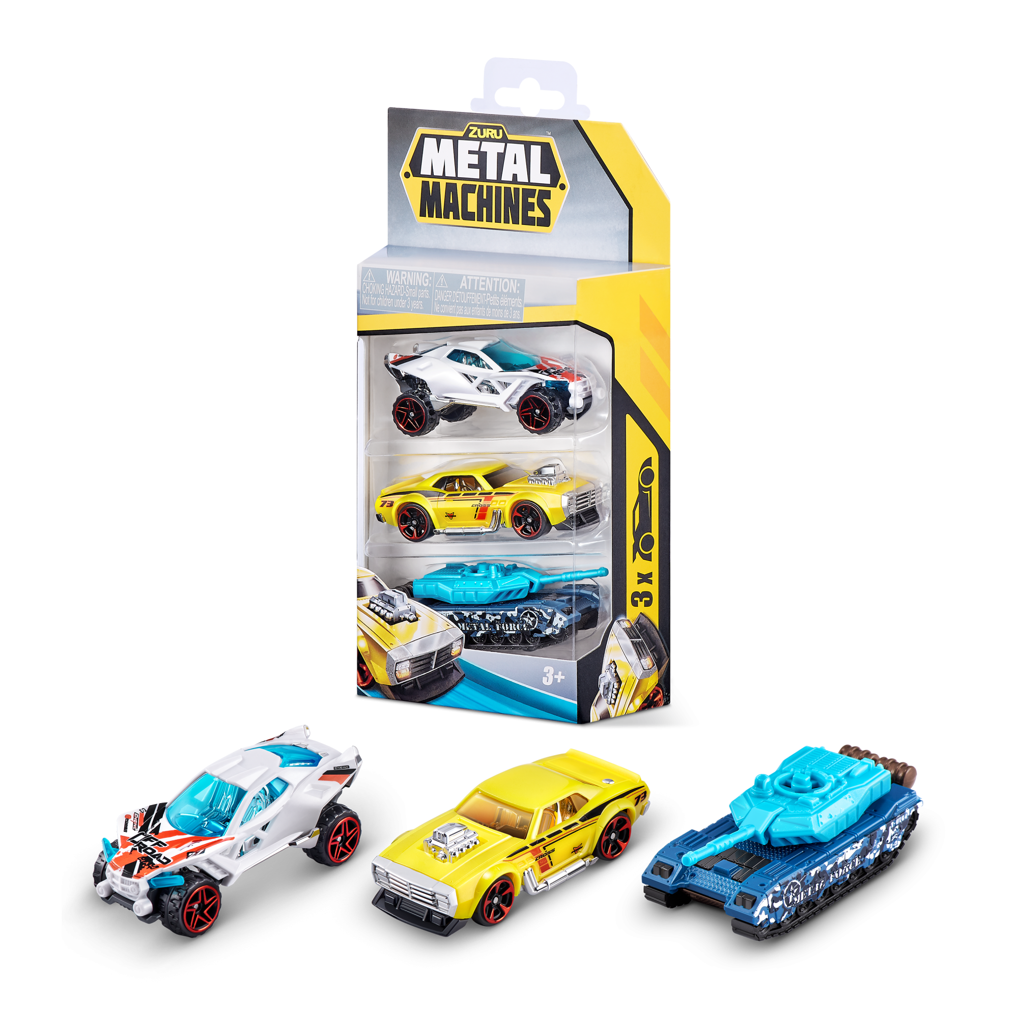 Набор машинок ZURU Metal Machines в асс., 3шт.