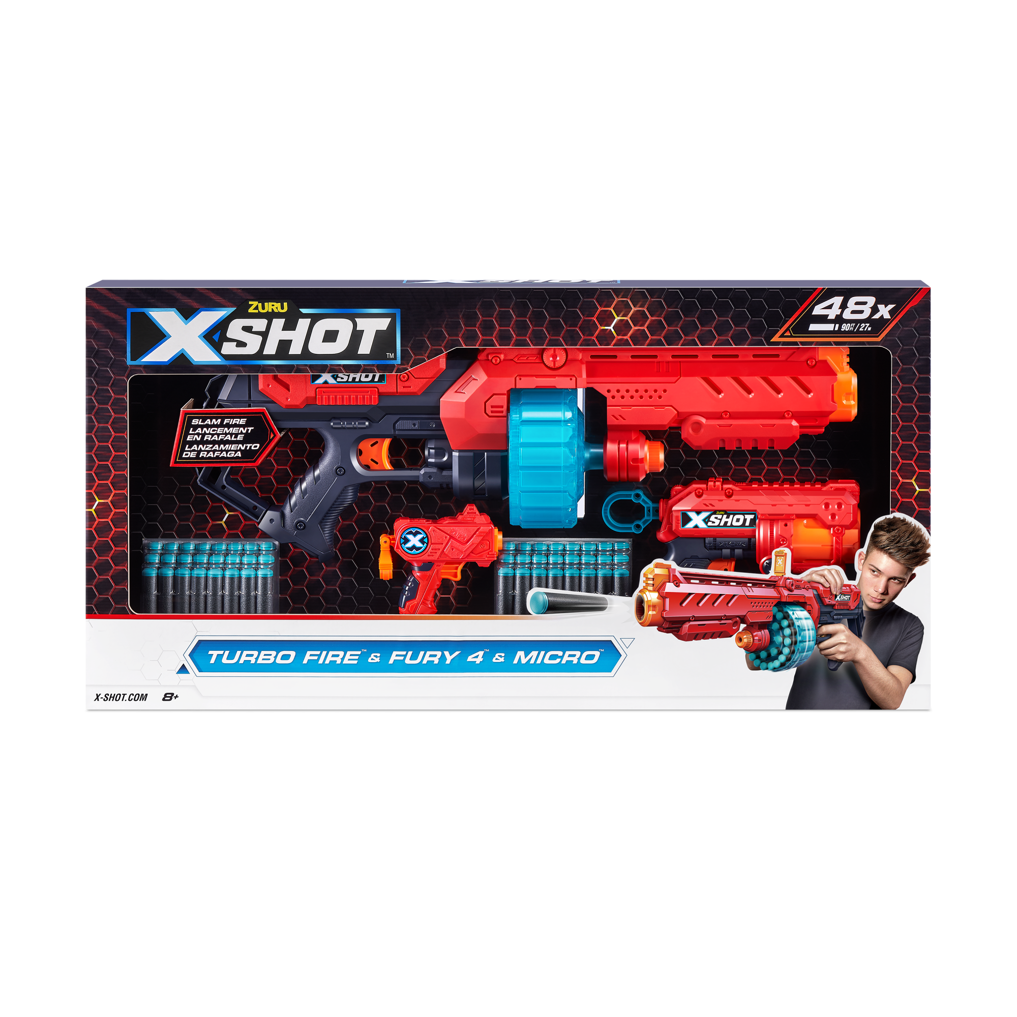 Игровой набор ZURU X-Shot EXCEL Комбо ТРИО (бластеры Турбо Файр + Фьюри + Микро, 48 снарядов) Игровой набор ZURU X-Shot EXCEL Комбо ТРИО (бластеры Турбо Файр + Фьюри + Микро, 48 снарядов)