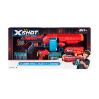 Игровой набор ZURU X-Shot EXCEL Комбо ТРИО (бластеры Турбо Файр + Фьюри + Микро, 48 снарядов)