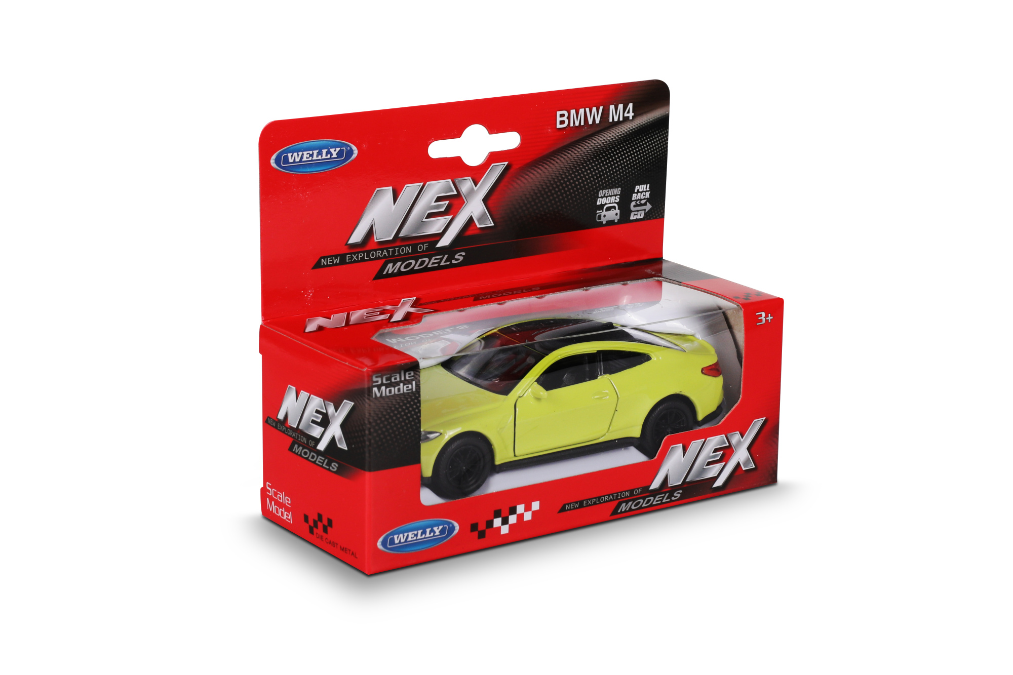 Машинка WELLY 1:38 BMW M4, пруж. мех., цвет в асс.