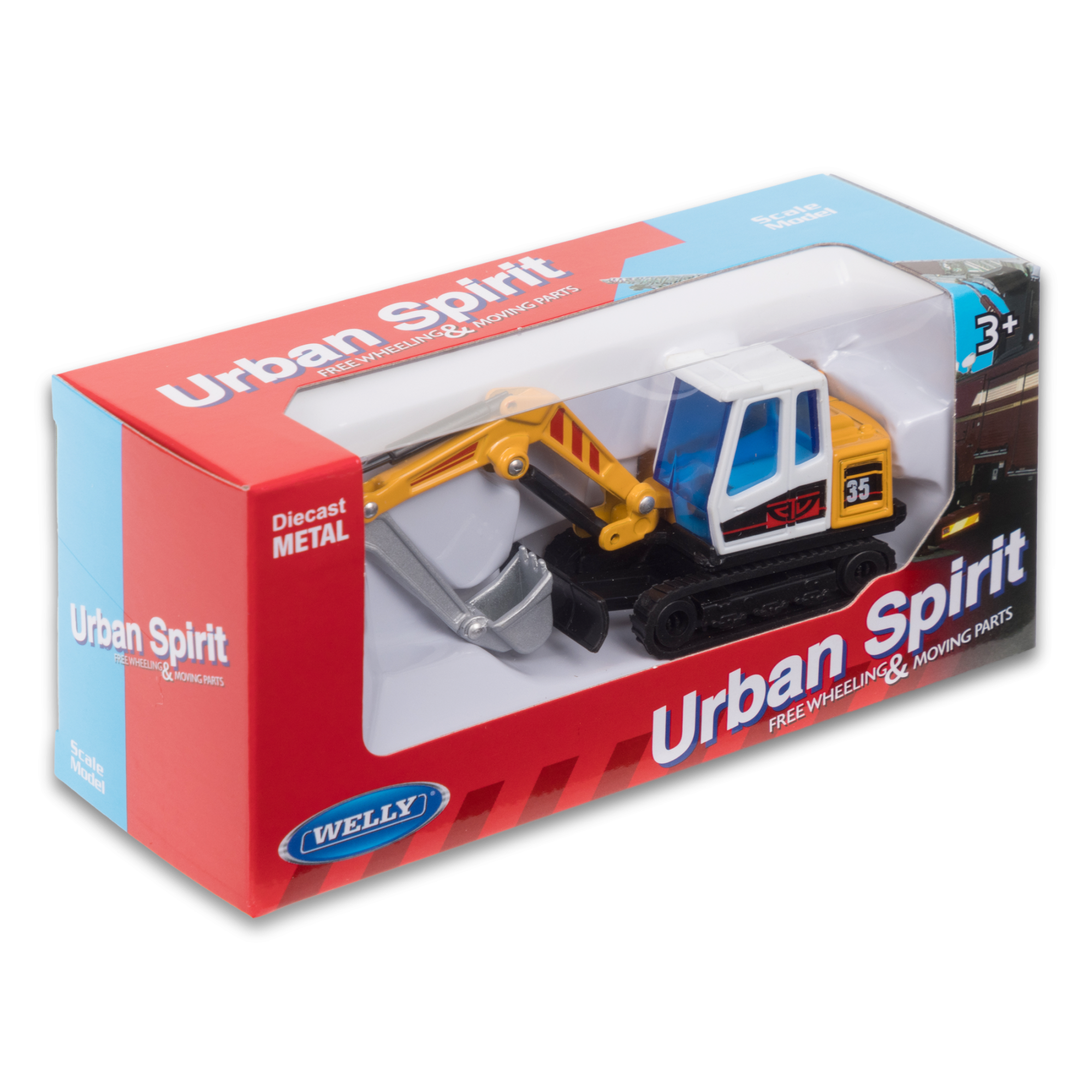 Строительная техника WELLY, 11 см, в асс., дисплей-бокс 24 шт.