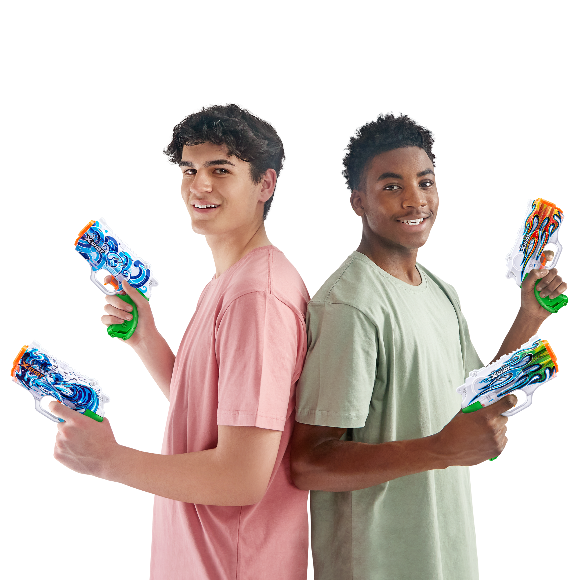 Бластер водный ZURU X-Shot Water FAST-FILL Skins Нано КВАДРО (4 бластера)