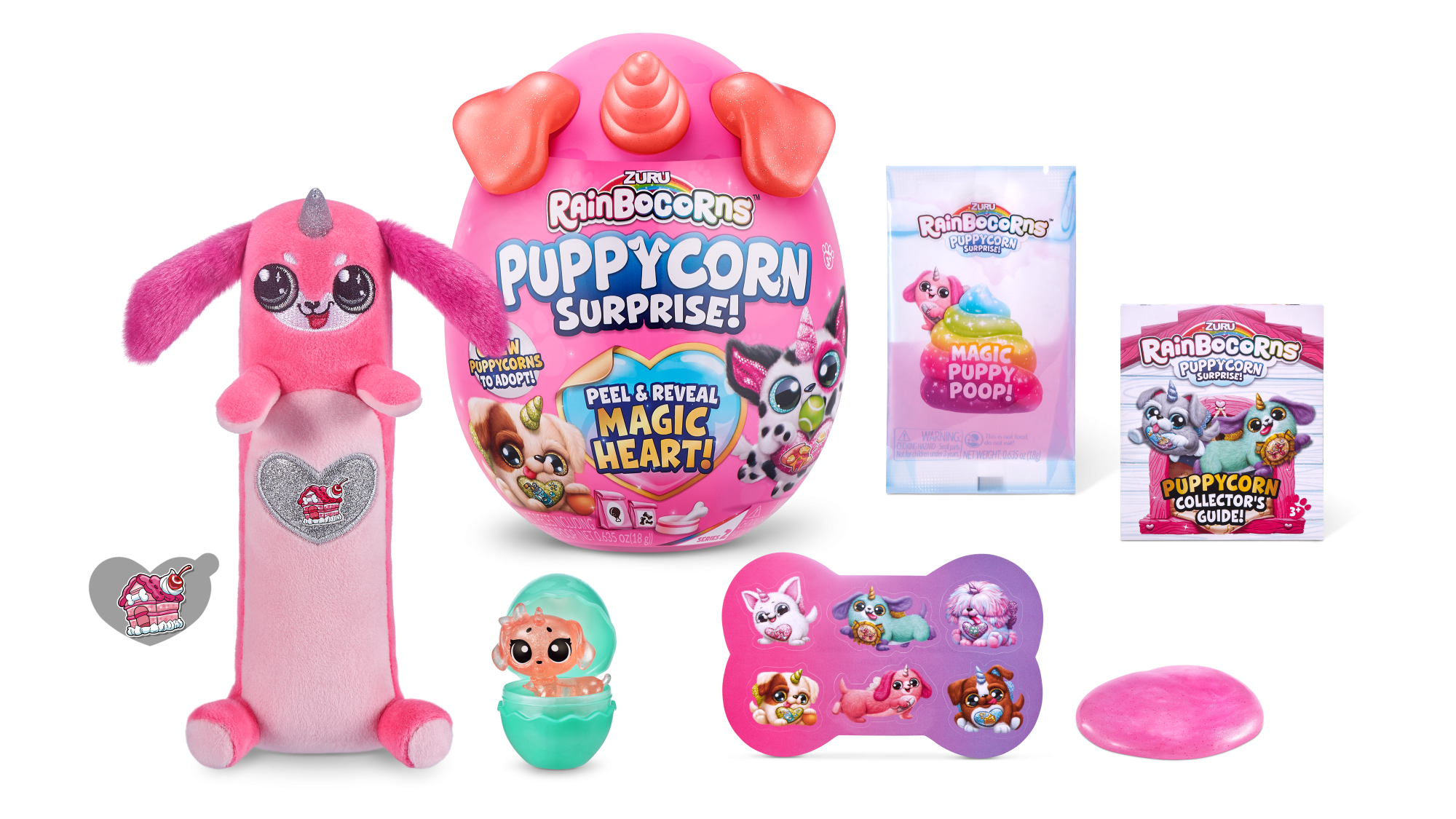 Игровой набор-сюрприз ZURU Rainbocorns Sparkle Puppycorn S4 с акс. в асс., дисплей-бокс 6шт.