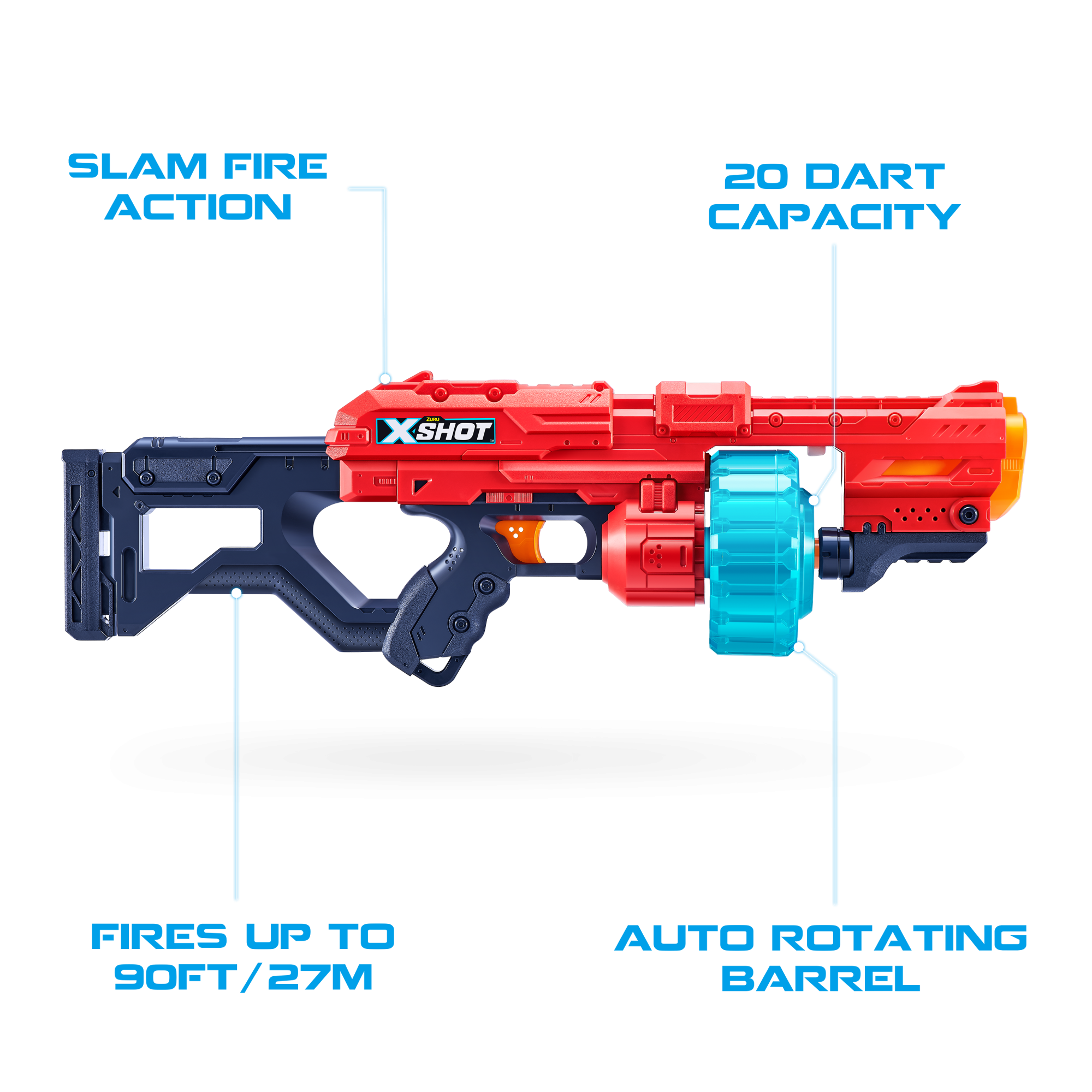 Игровой набор ZURU X-Shot EXCEL Макс Хэйвок (бластер, 48 снарядов)