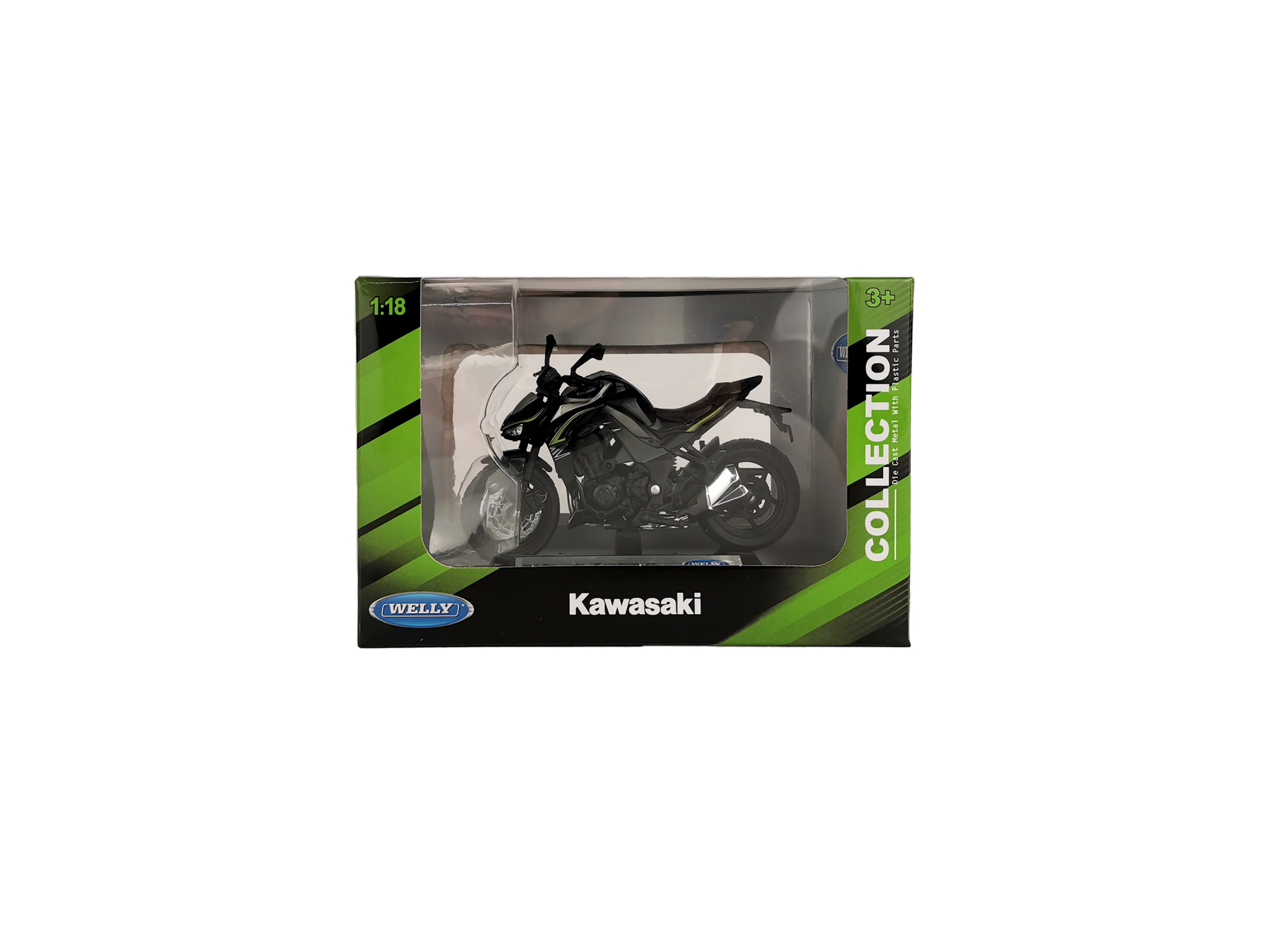 Мотоцикл WELLY 1:18 Kawasaki Z1000 R 2017, черный
