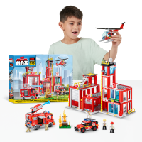 Конструктор ZURU MAX "Городские приключения" Пожарная часть S1, 976 дет.