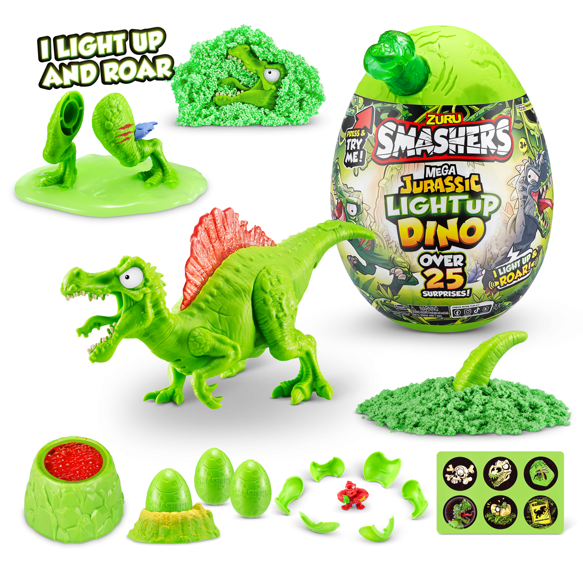 Игрушка Zuru Smashers: "Mega Jurassic Light-Up Dino", в ассортименте