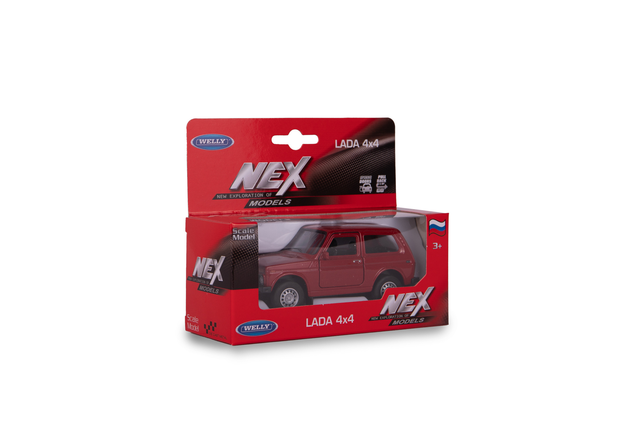 Машинка WELLY 1:38 LADA Niva, пруж. мех., цвет в асс.