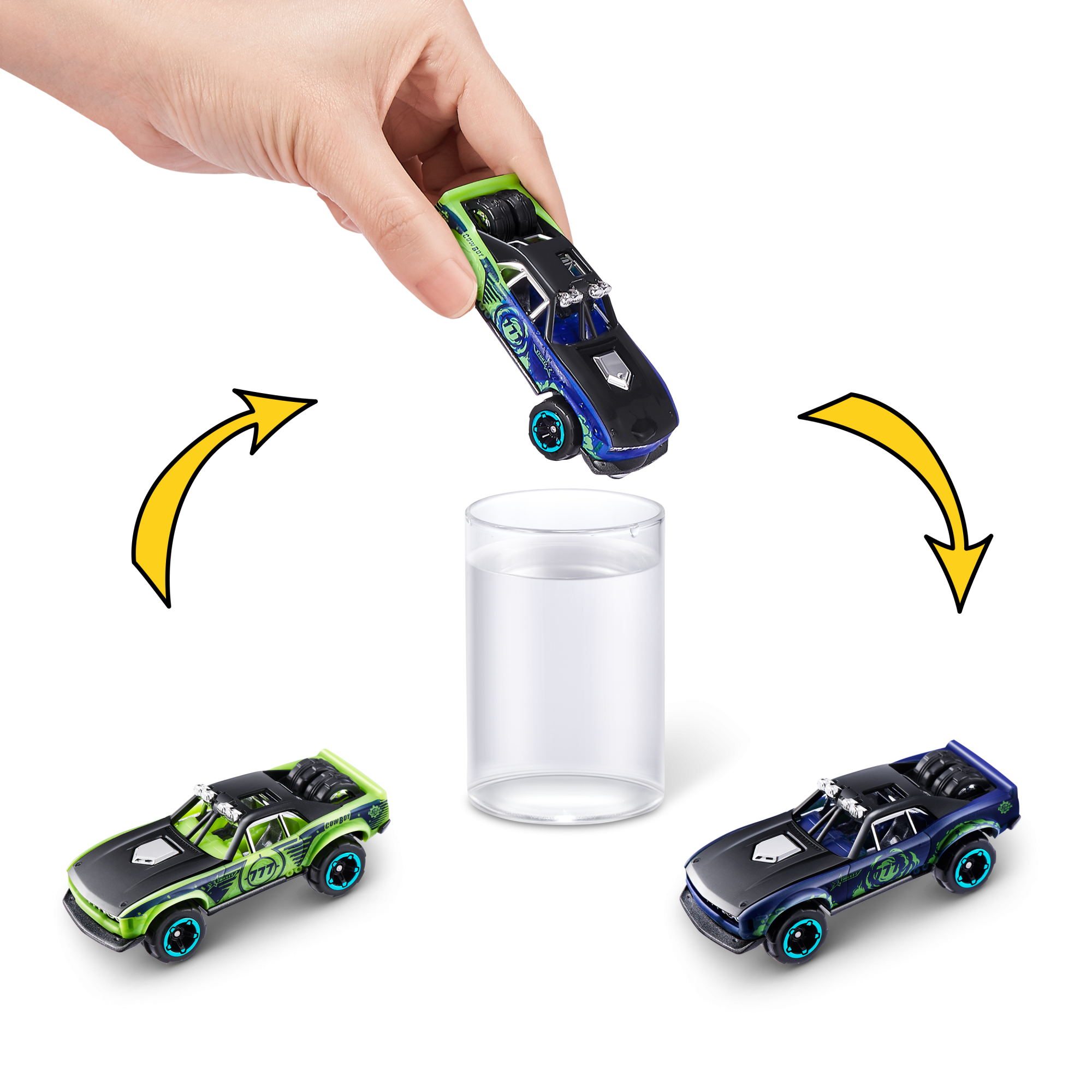 Набор машинок ZURU Metal Machines хамелеон в асс., 3шт.