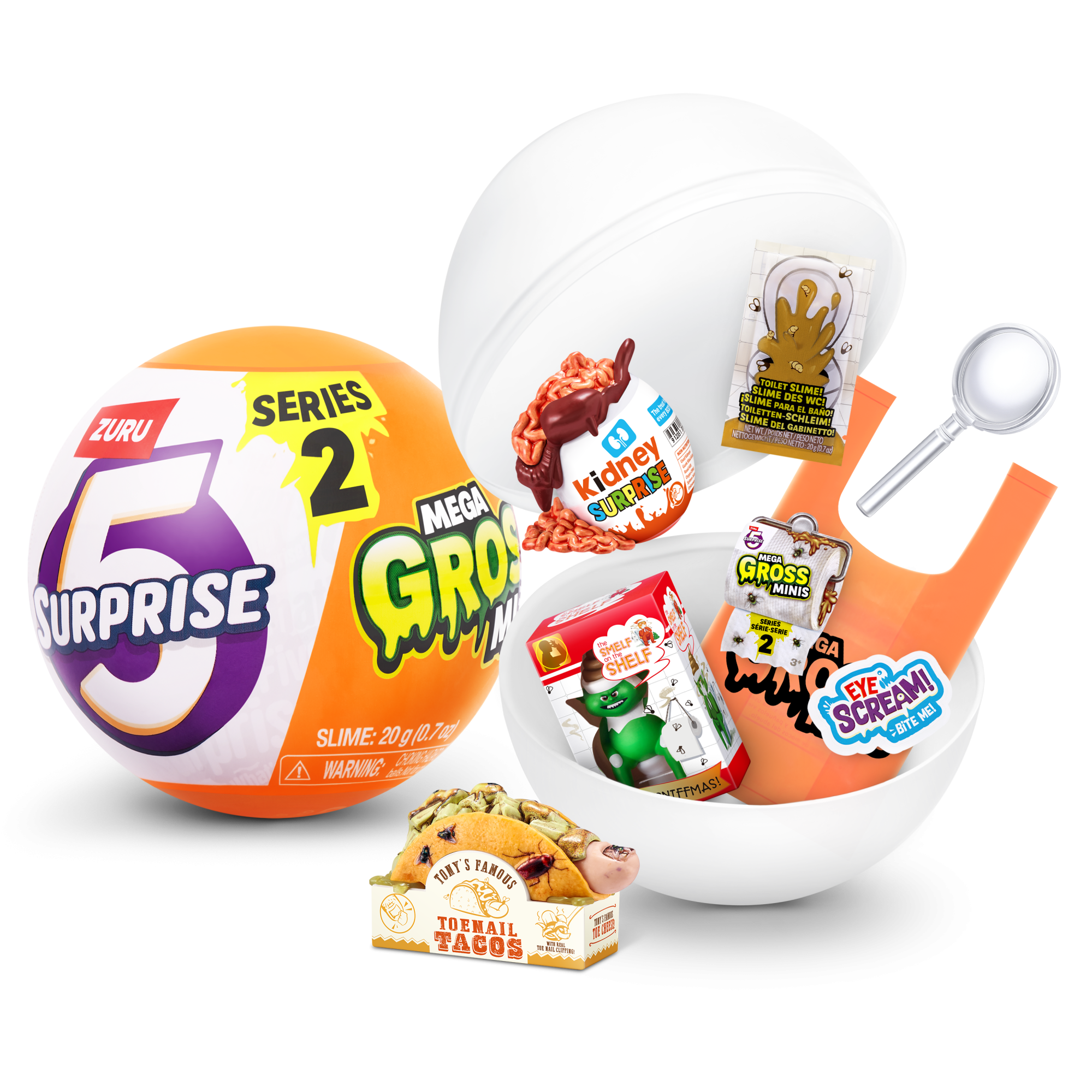 ZURU 5 Surprise "Мега-мерзости!" S2 с акс., игрушка-сюрприз, дисплей-бокс 13шт.